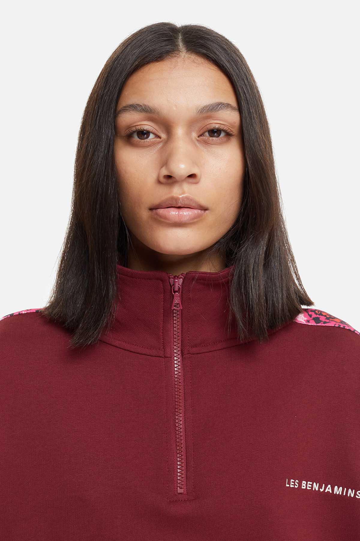 Les Benjamins Dik Yaka Geniş Kesim Sweatshirt-Libas Trendy Fashion Store