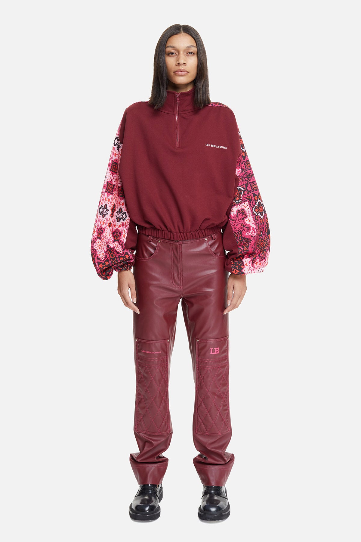 Les Benjamins Dik Yaka Geniş Kesim Sweatshirt-Libas Trendy Fashion Store