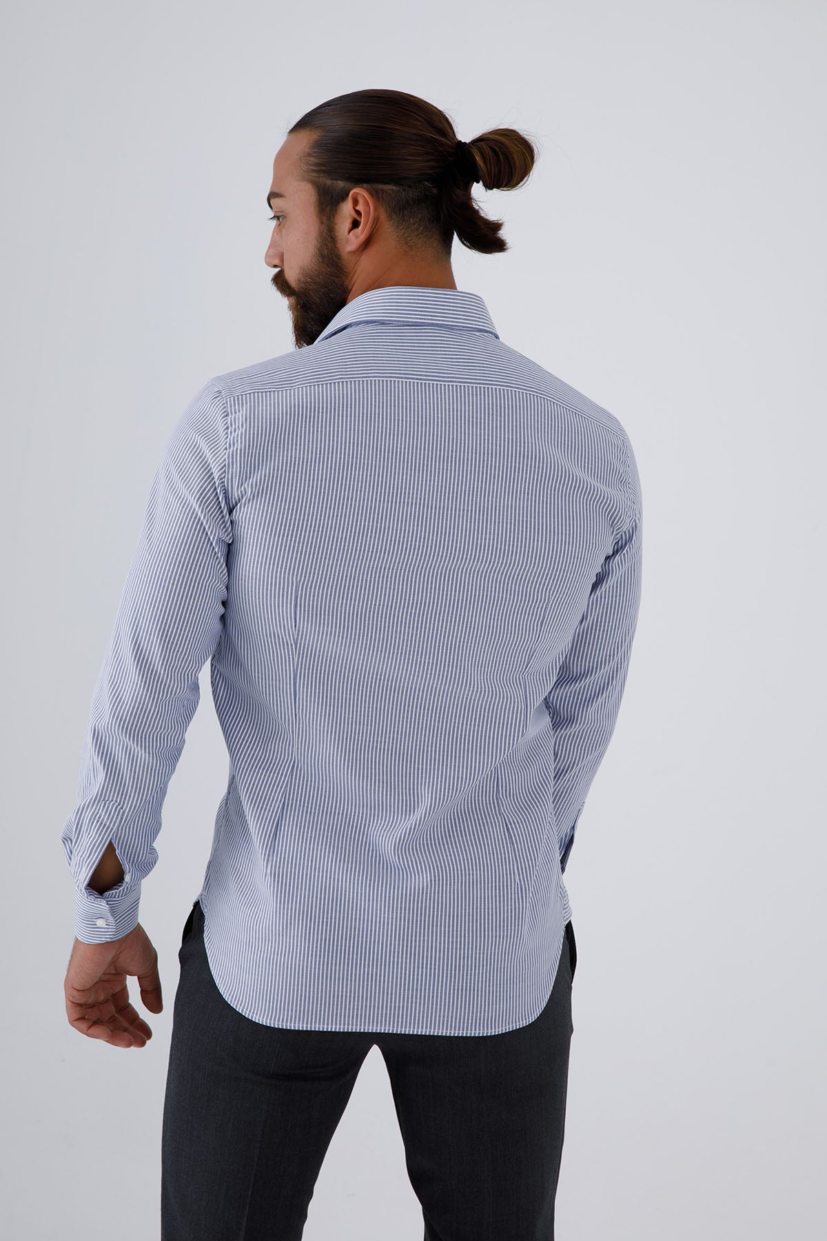 Fradi Çizgili Klasik Yaka Gömlek-Libas Trendy Fashion Store