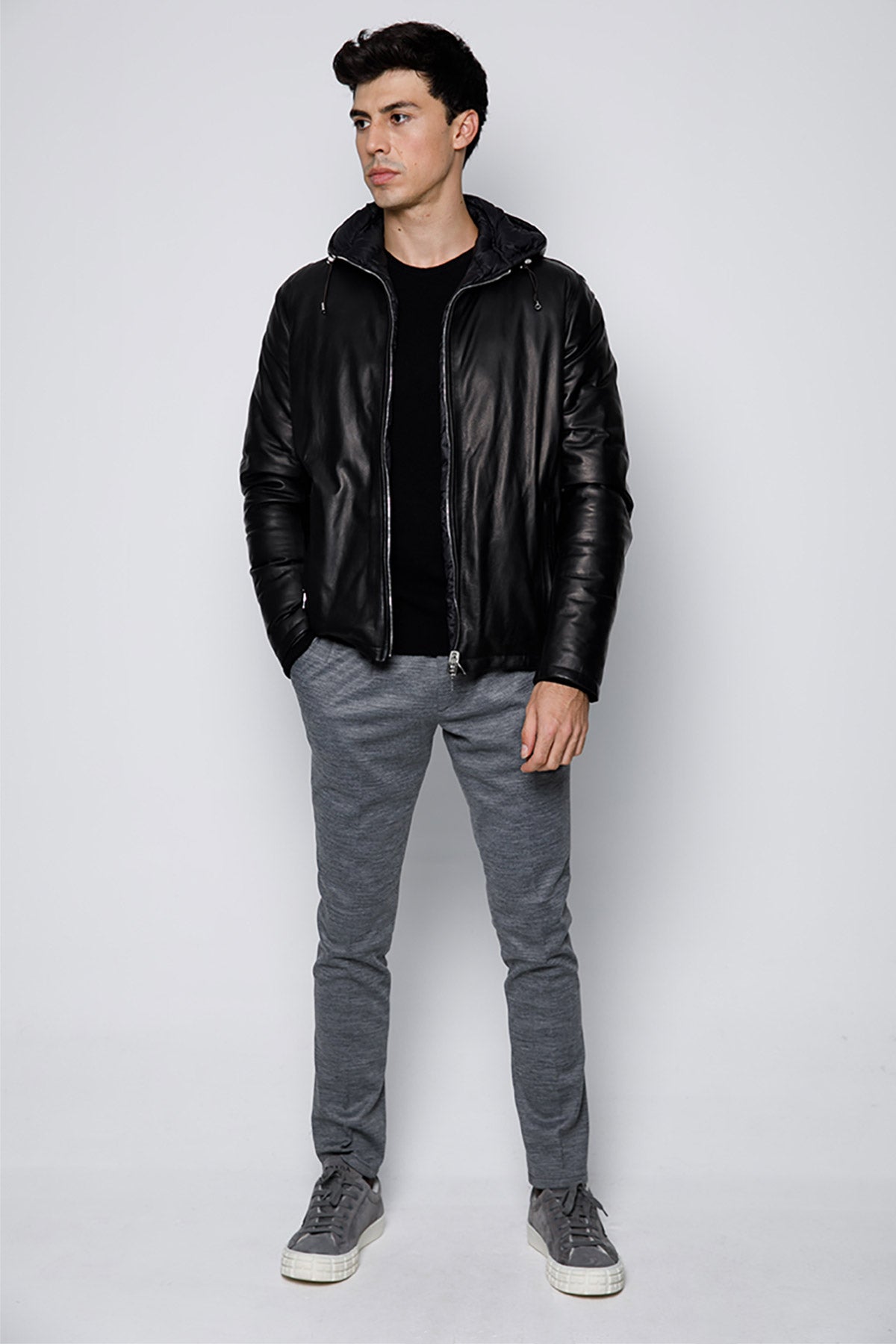 Fradi Darius Çift Taraflı Dolgulu Deri Ceket-Libas Trendy Fashion Store