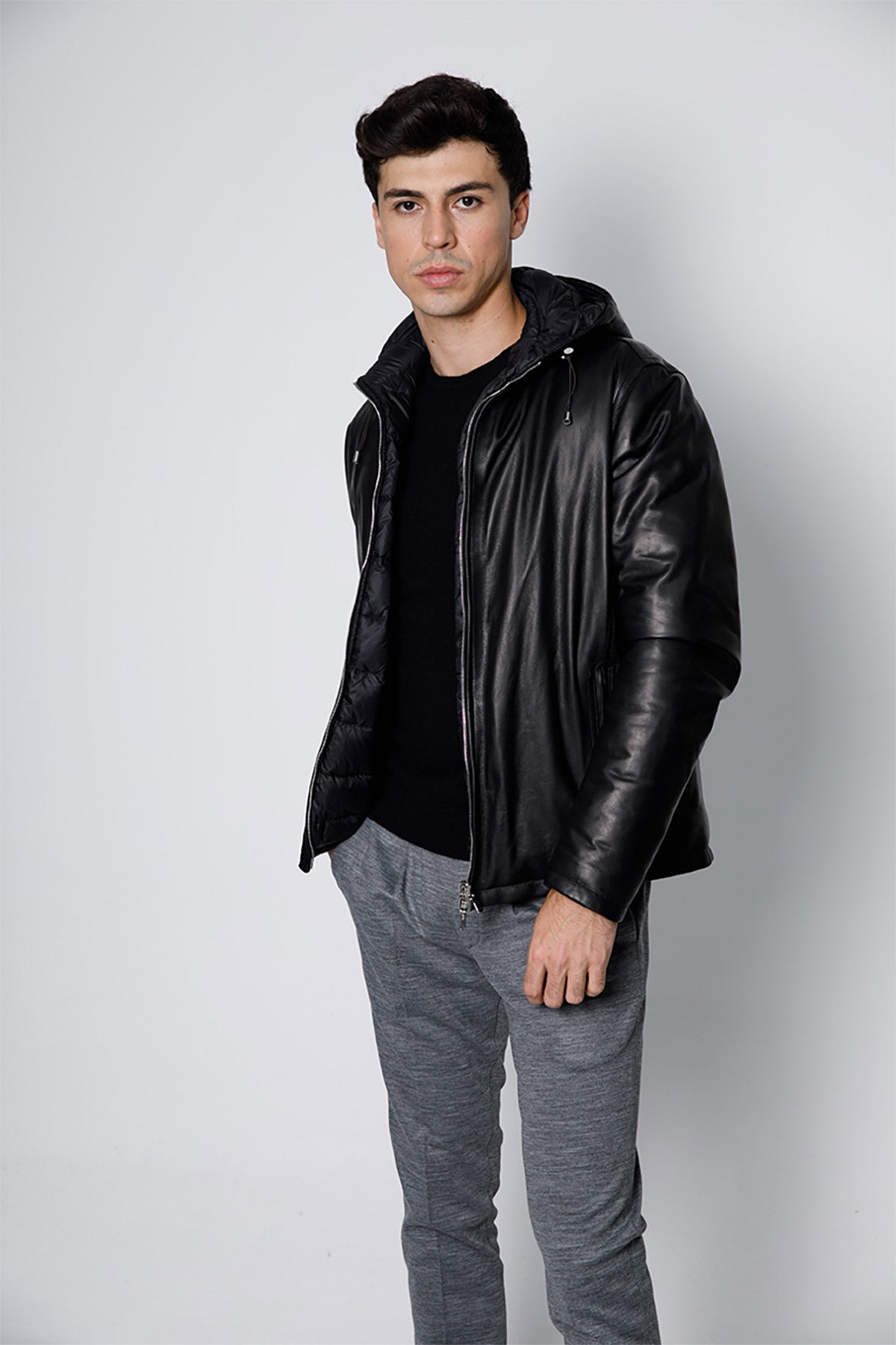 Fradi Darius Çift Taraflı Dolgulu Deri Ceket-Libas Trendy Fashion Store