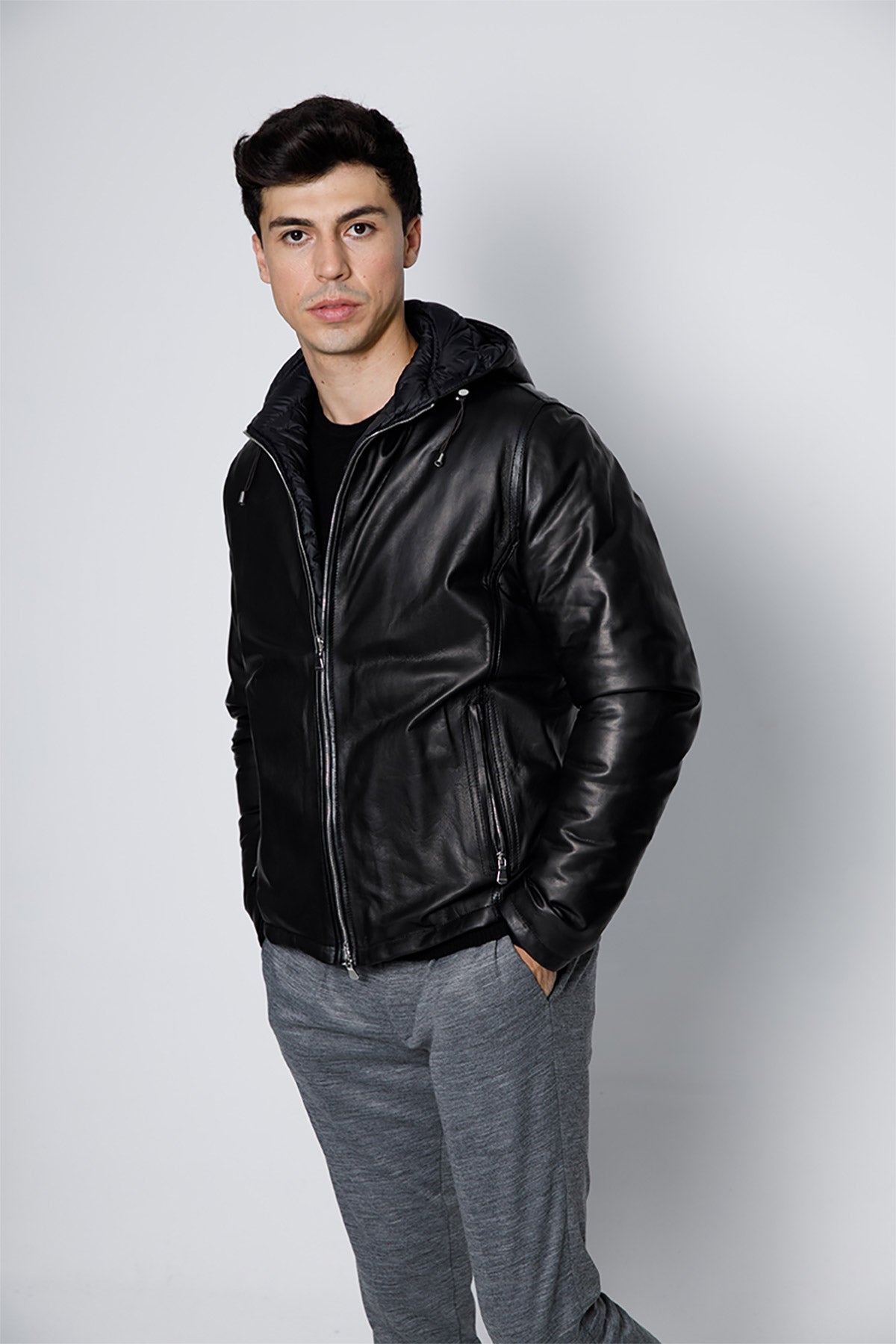 Fradi Darius Çift Taraflı Dolgulu Deri Ceket-Libas Trendy Fashion Store