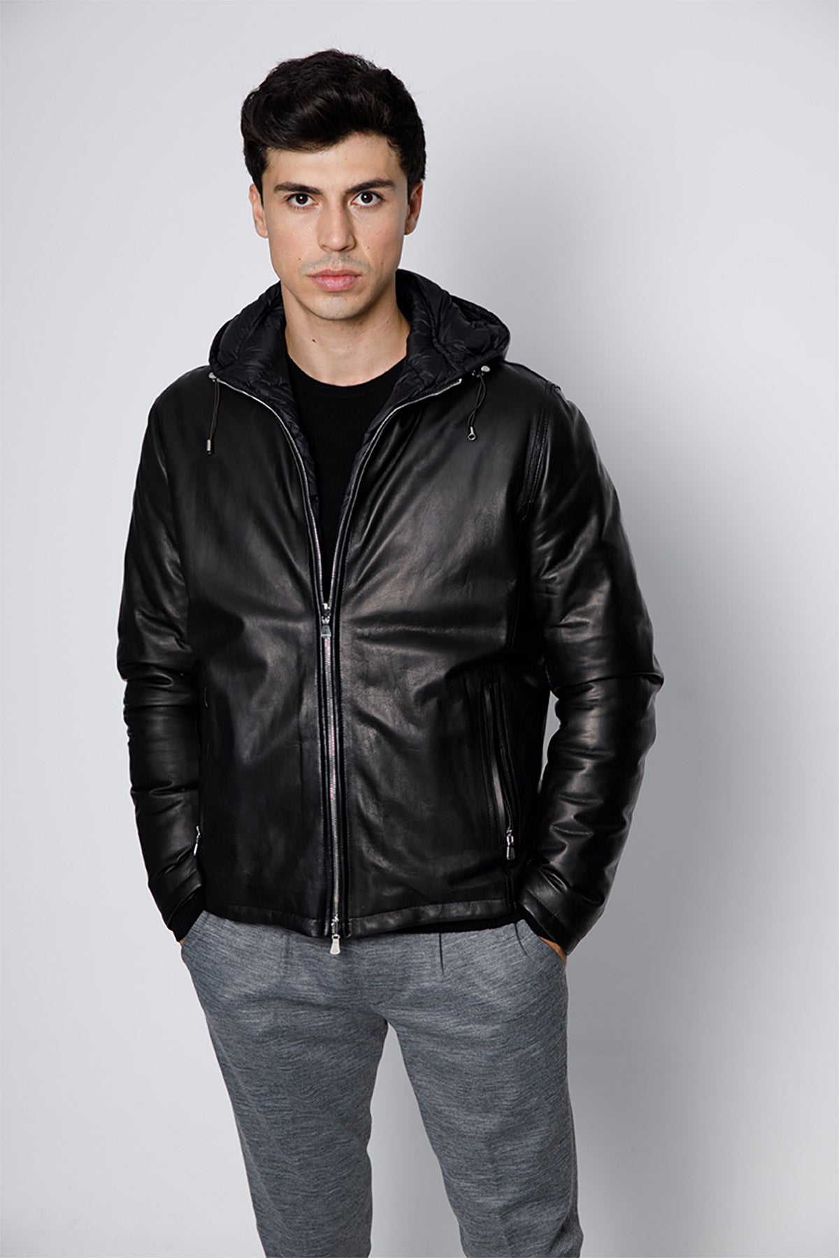 Fradi Darius Çift Taraflı Dolgulu Deri Ceket-Libas Trendy Fashion Store