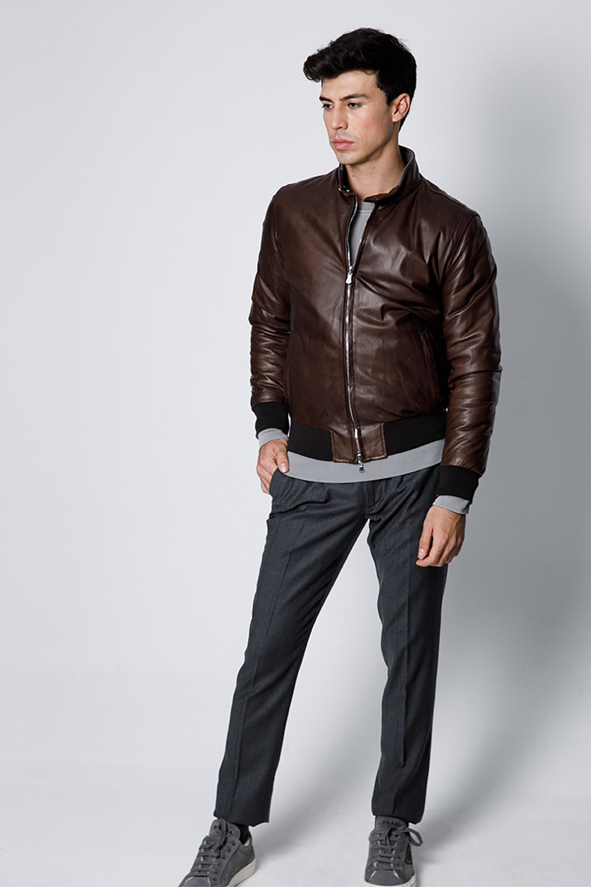 Fradi Dennis Çift Taraflı Dolgulu Deri Ceket-Libas Trendy Fashion Store