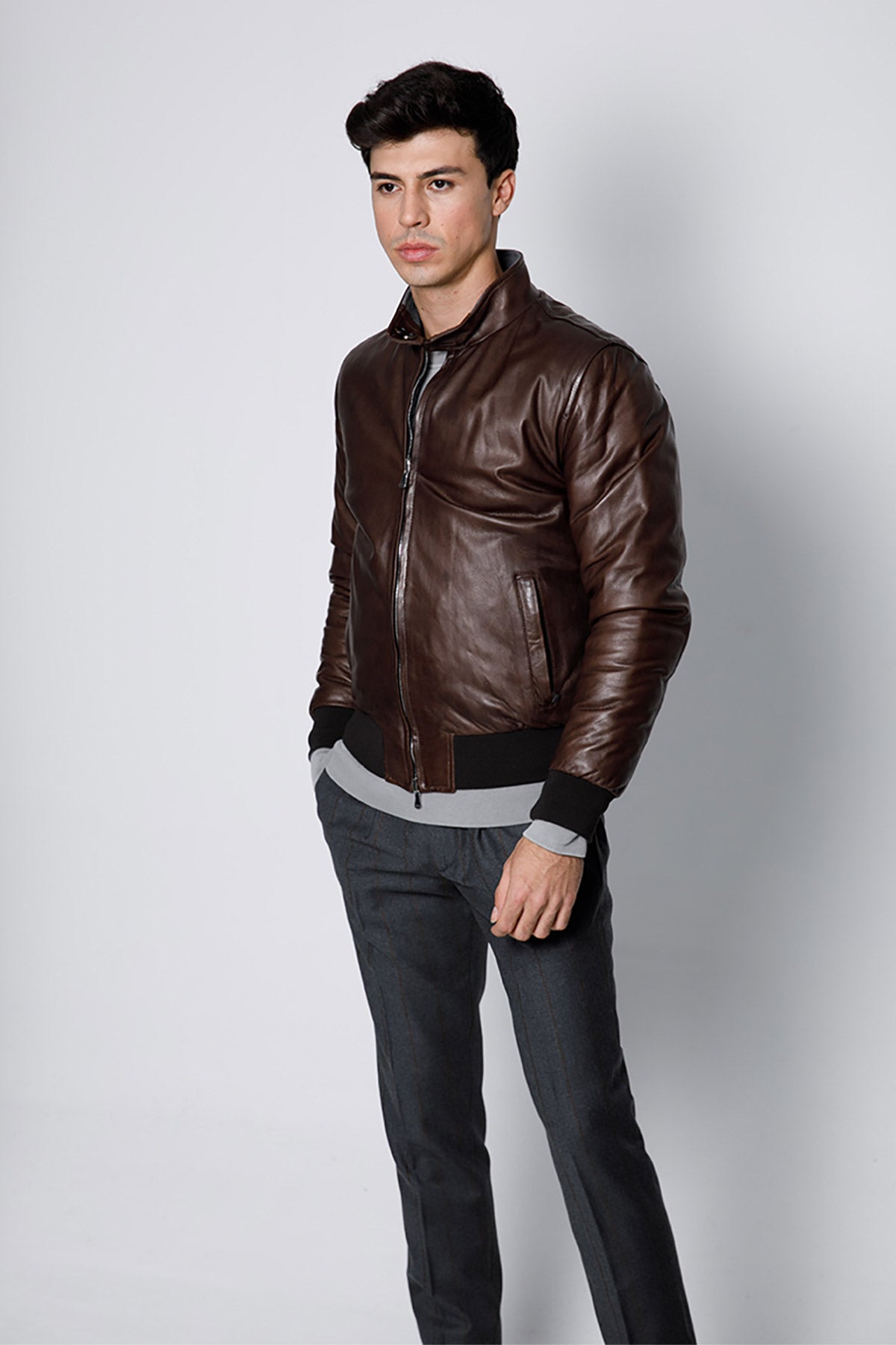 Fradi Dennis Çift Taraflı Dolgulu Deri Ceket-Libas Trendy Fashion Store