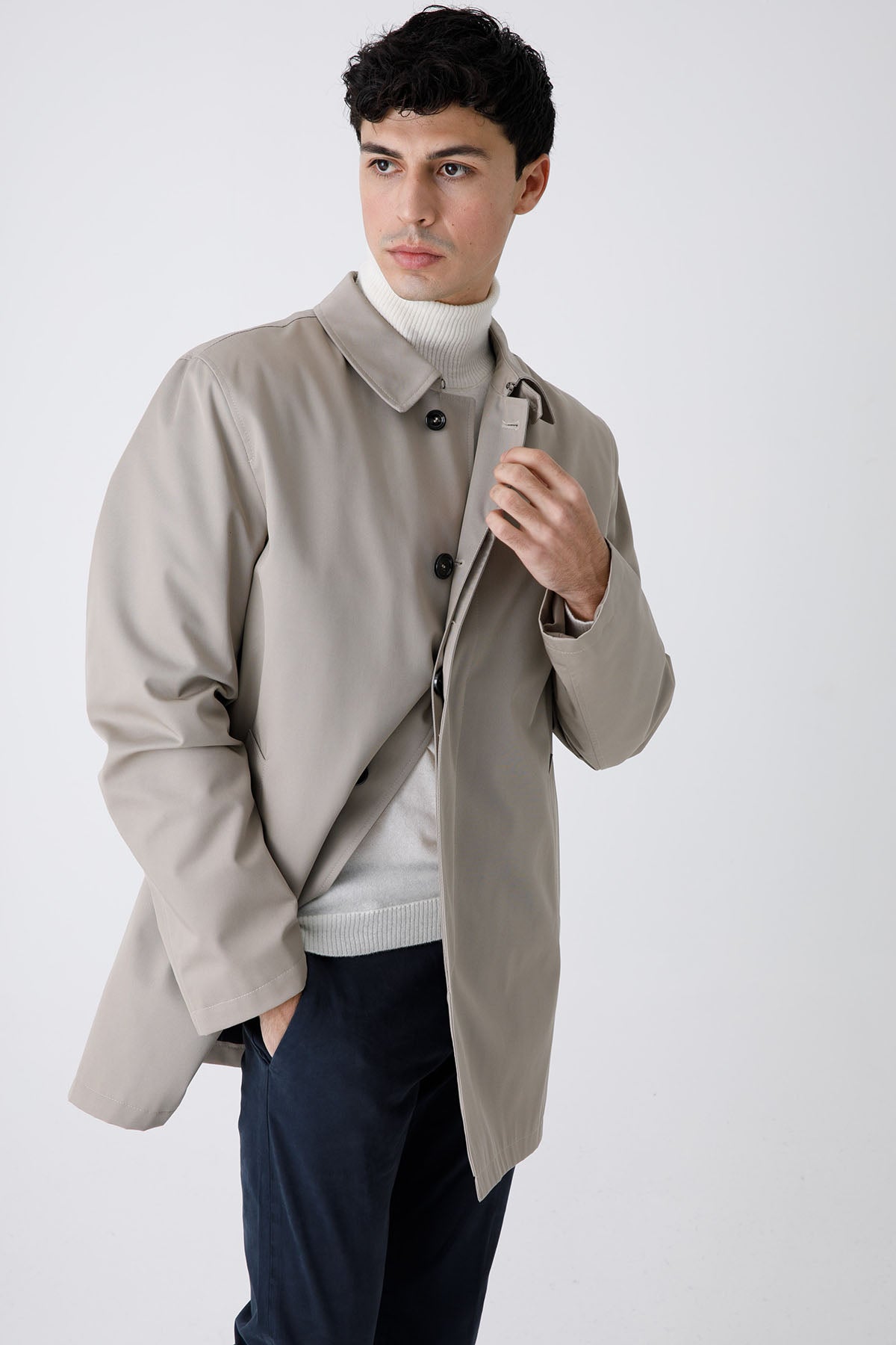 Fradi Gray İç Yelekli Trençkot-Libas Trendy Fashion Store