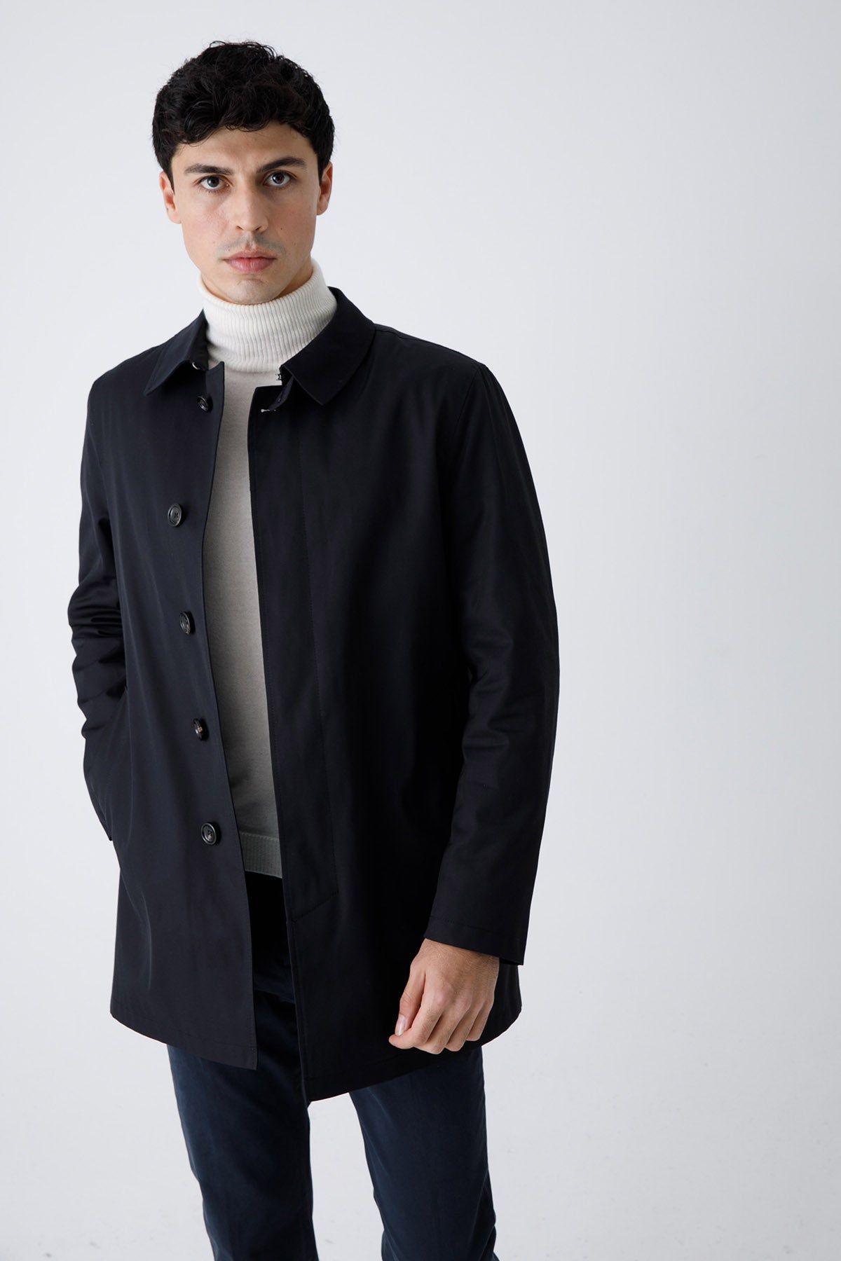 Fradi Gray İç Yelekli Trençkot-Libas Trendy Fashion Store