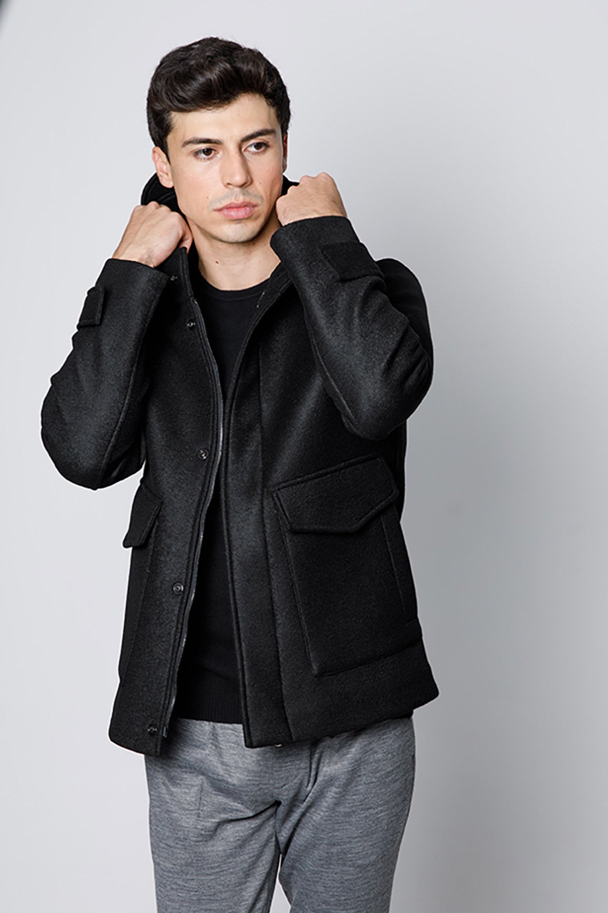 Fradi Roger Relaxed Performance Kapüşonlu Kaban-Libas Trendy Fashion Store