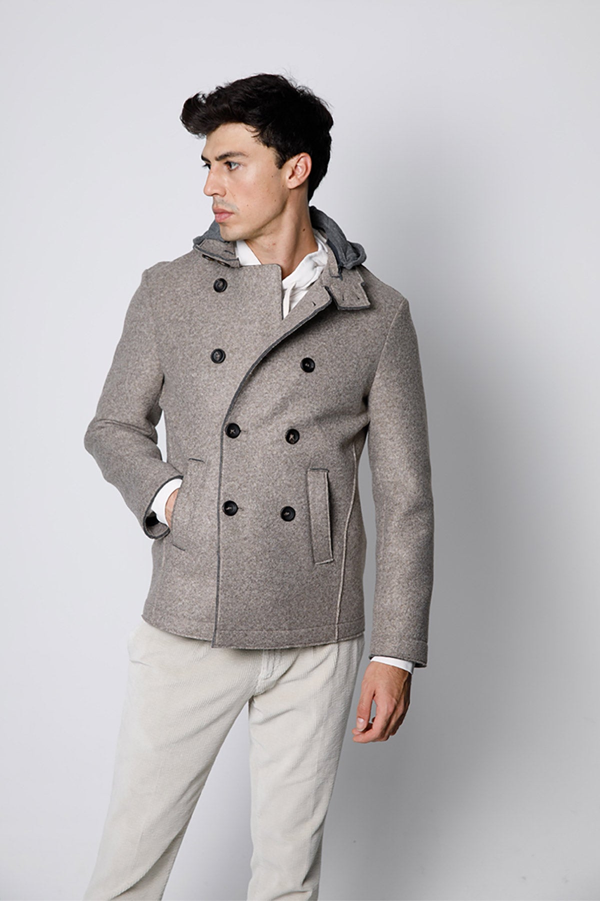 Fradi Warner Relaxed Performance Kapüşonlu Kruvaze Kaban-Libas Trendy Fashion Store