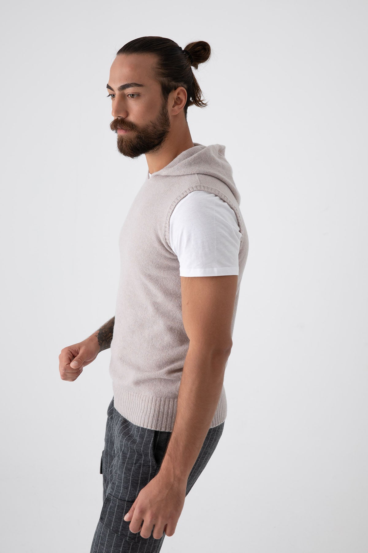 Fradi Kapüşonlu Kolsuz Yün Triko-Libas Trendy Fashion Store