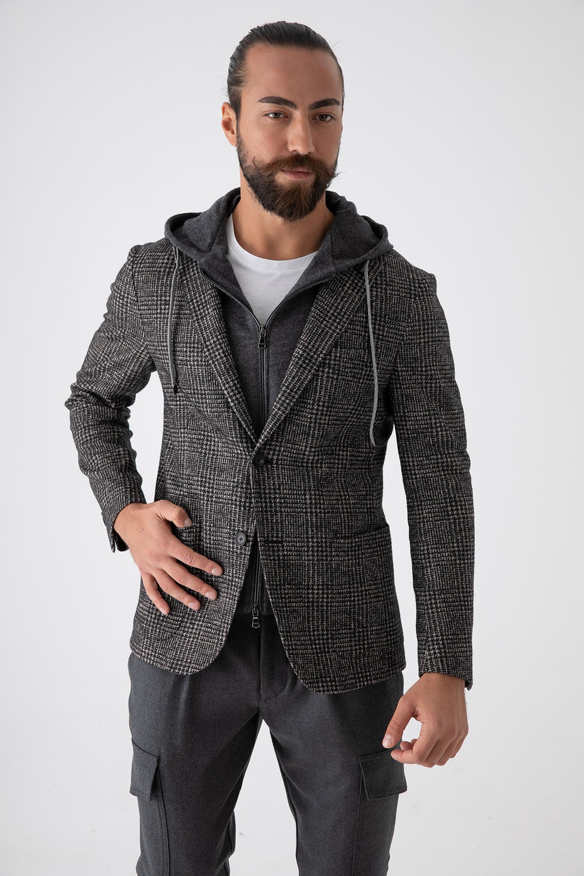 Fradi İç Yelekli Piye Dö Pul Yün Ceket-Libas Trendy Fashion Store