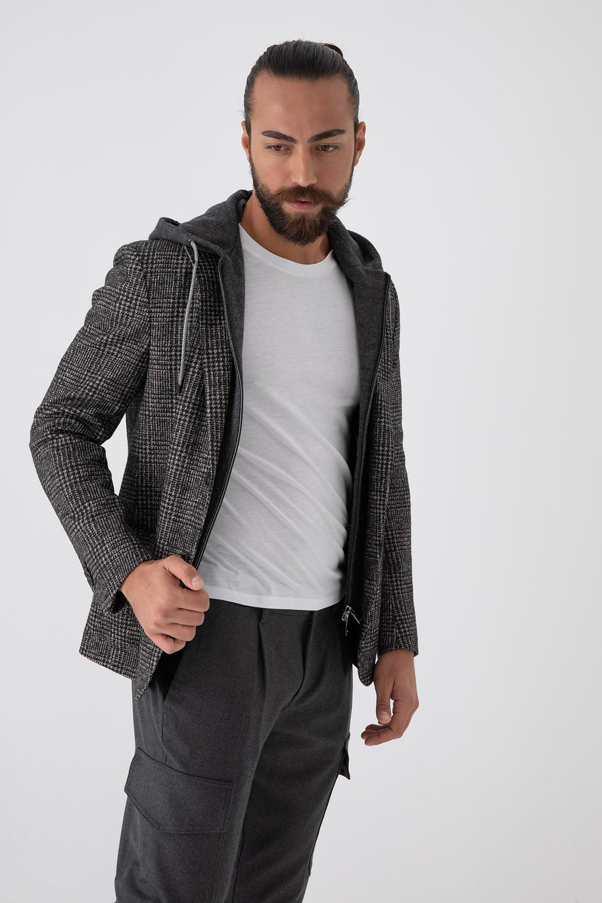 Fradi İç Yelekli Piye Dö Pul Yün Ceket-Libas Trendy Fashion Store