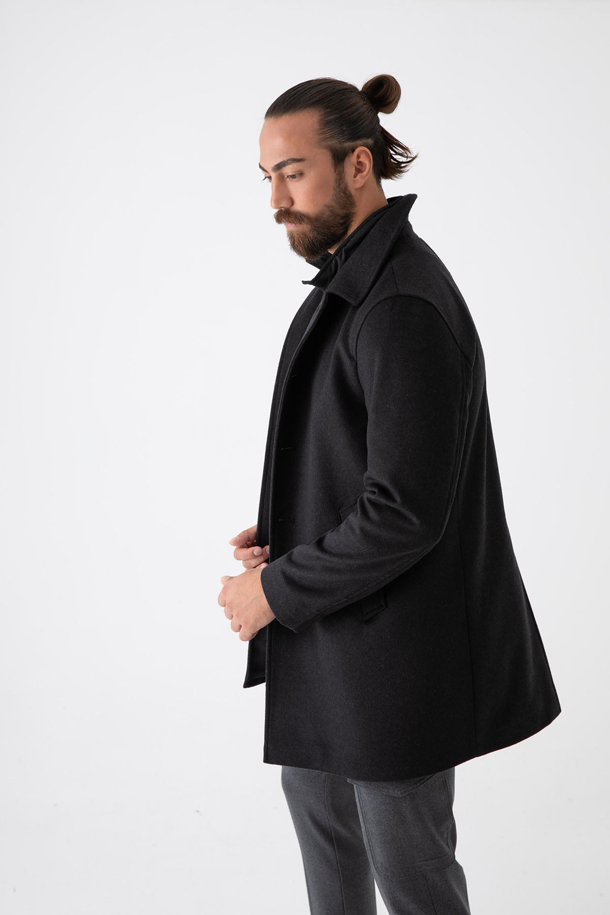 Fradi İç Yelekli Yün Kısa Palto-Libas Trendy Fashion Store