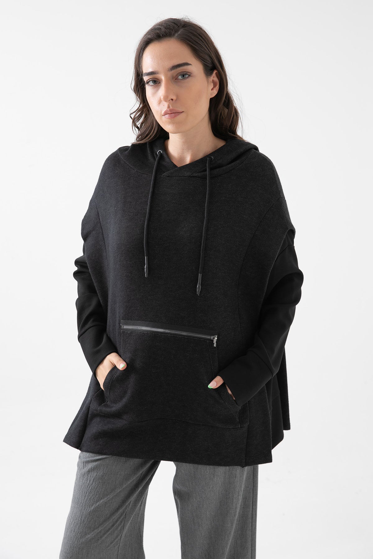 Crea Concept Kanguru Cepli Kapüşonlu Sweatshirt-Libas Trendy Fashion Store