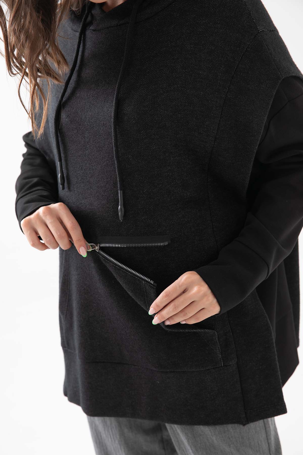 Crea Concept Kanguru Cepli Kapüşonlu Sweatshirt-Libas Trendy Fashion Store