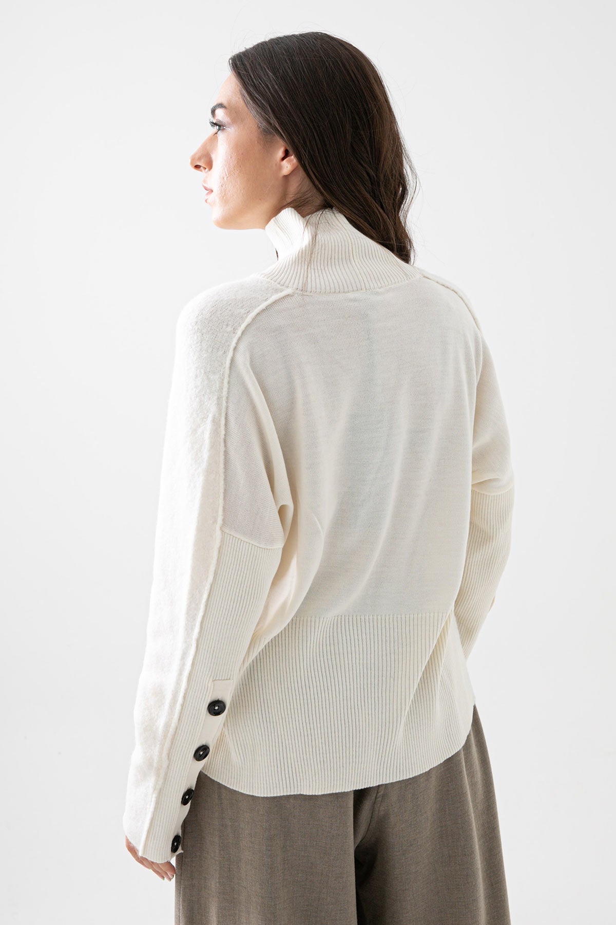 Crea Concept Balıkçı Yaka Düğme Detaylı Triko-Libas Trendy Fashion Store