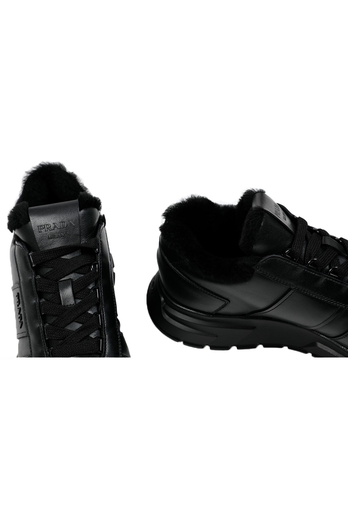 Prada İçi Kürklü Deri Sneaker Ayakkabı-Libas Trendy Fashion Store