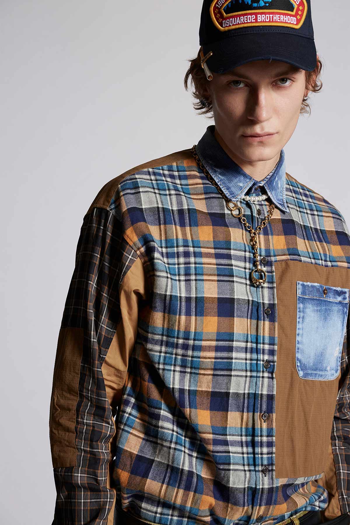 Dsquared Denim ve Ekose Geniş Kesim Gömlek-Libas Trendy Fashion Store