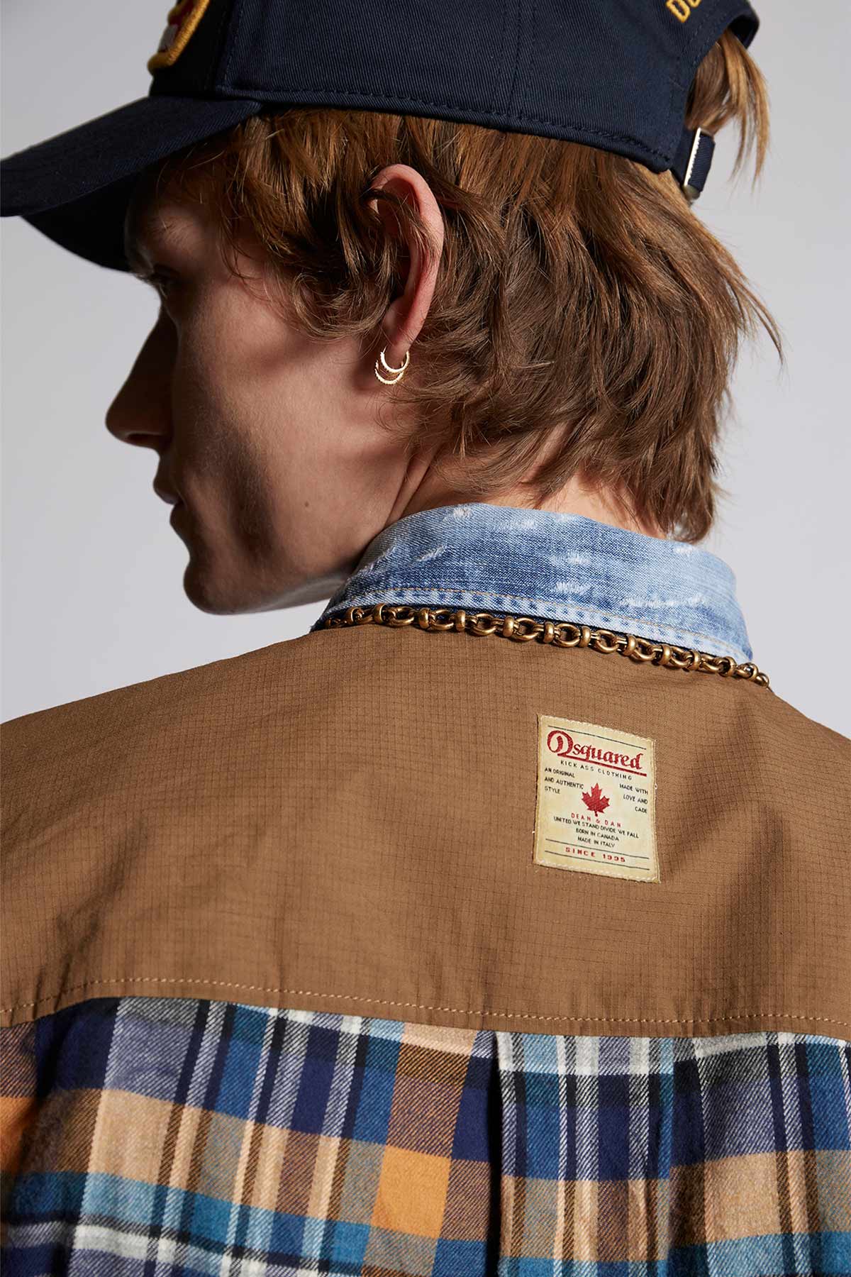 Dsquared Denim ve Ekose Geniş Kesim Gömlek-Libas Trendy Fashion Store