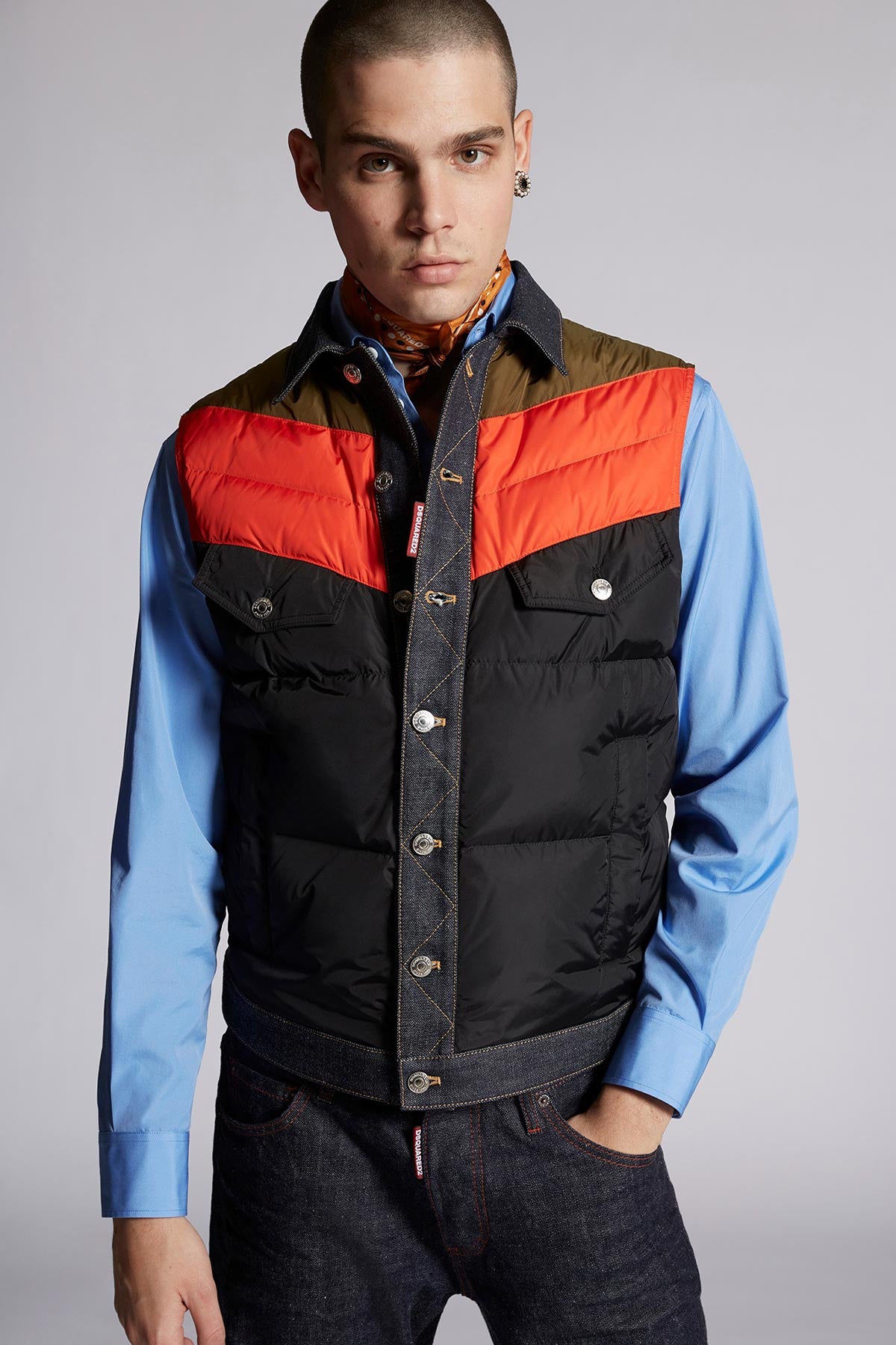Dsquared Denim Kombinasyonlu Puffer Yelek-Libas Trendy Fashion Store