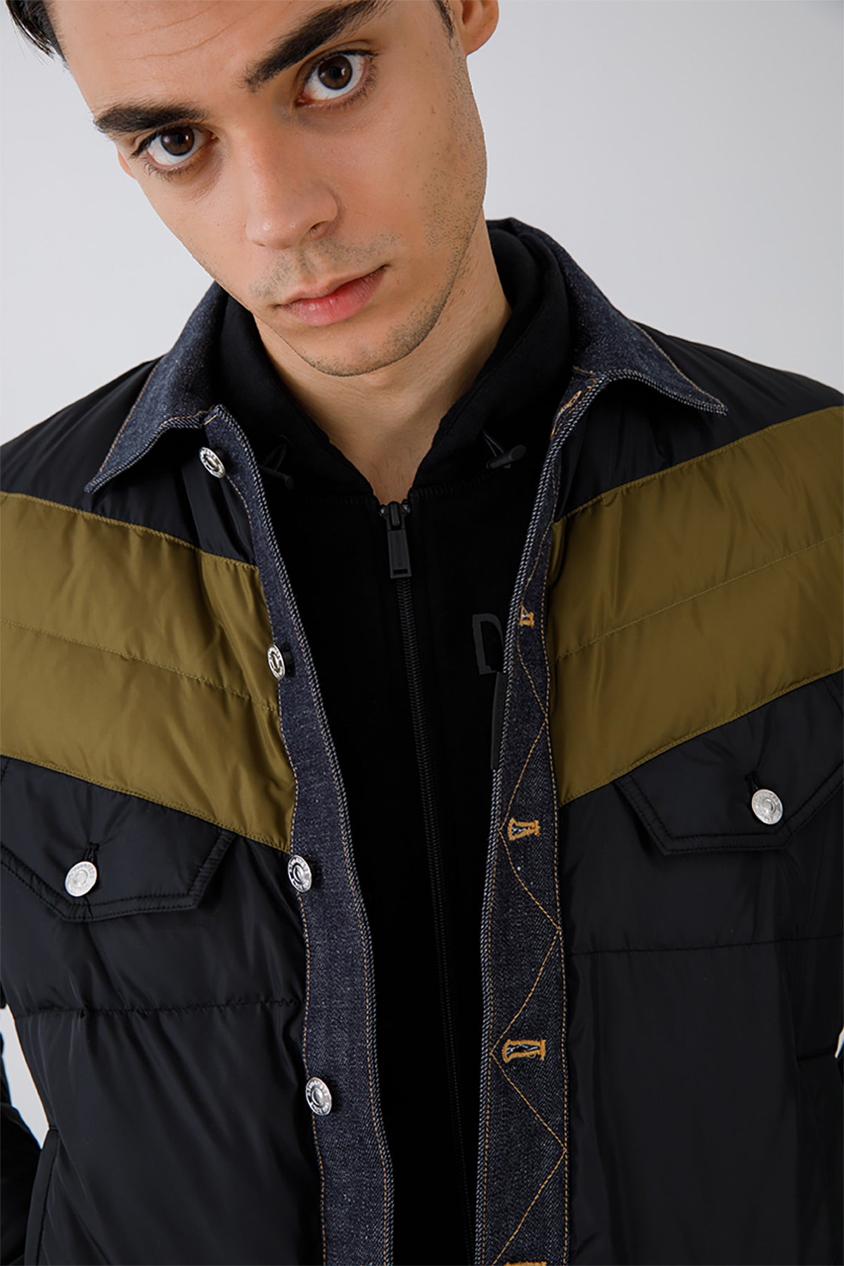 Dsquared Denim Detaylı Puffer Mont Ceket-Libas Trendy Fashion Store