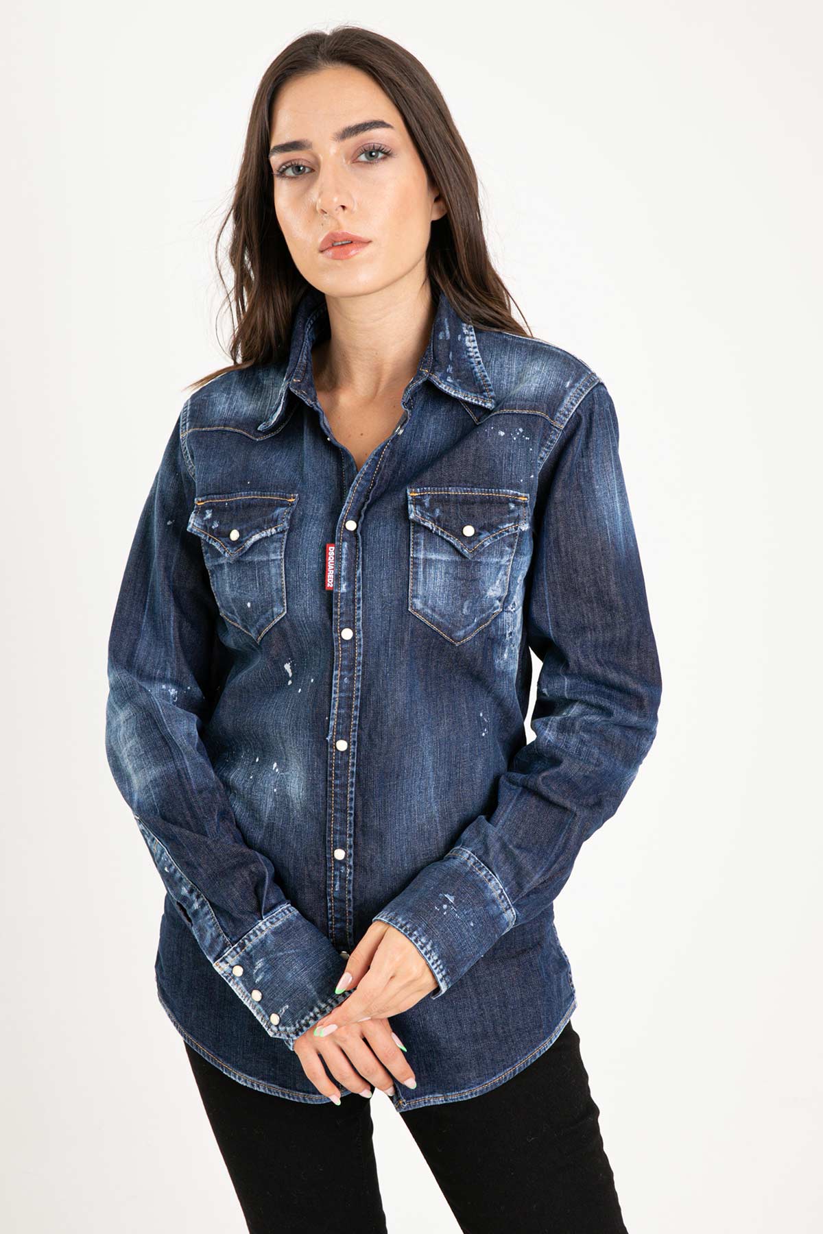 Dsquared Denim Yıkamalı Gömlek-Libas Trendy Fashion Store