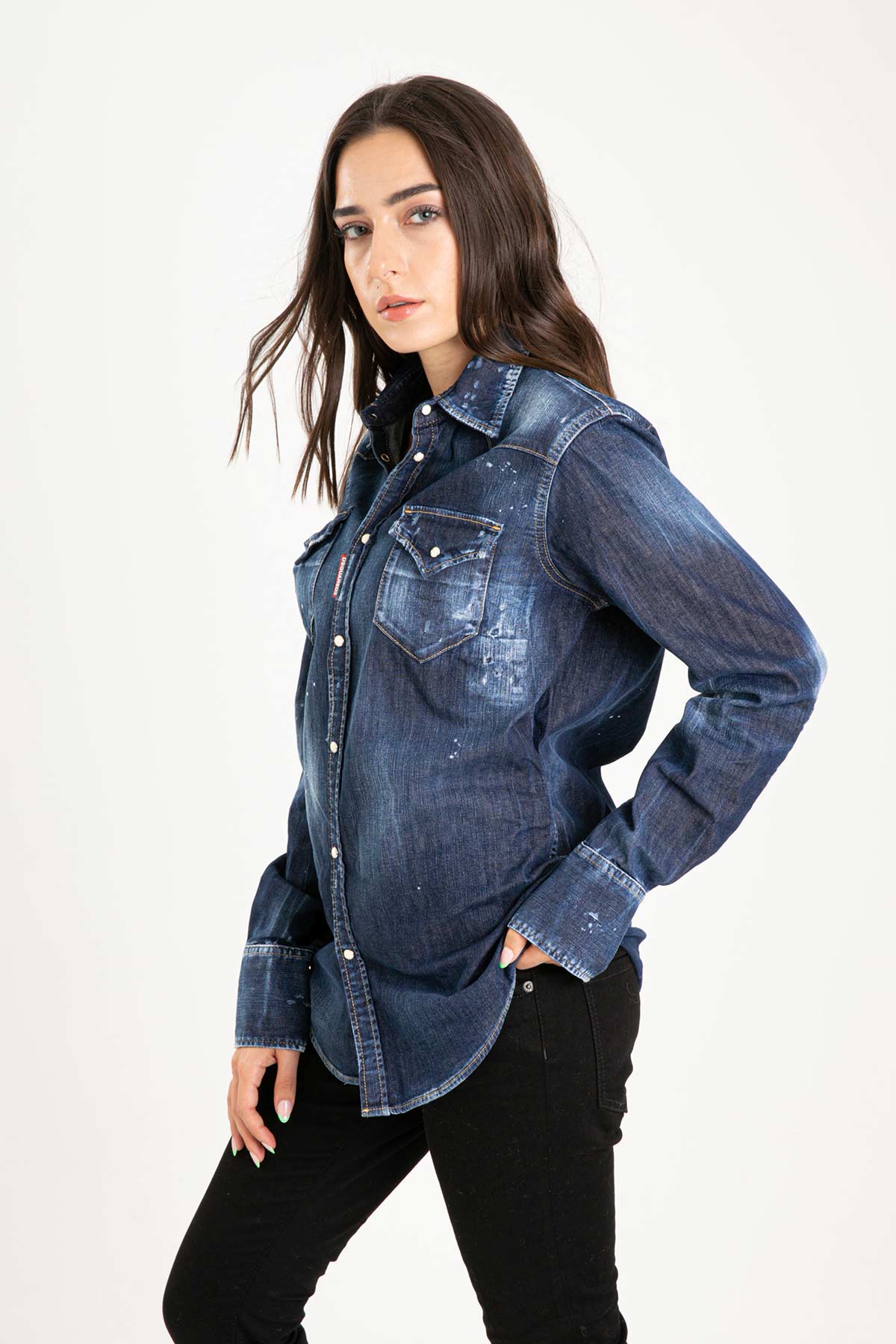 Dsquared Denim Yıkamalı Gömlek-Libas Trendy Fashion Store