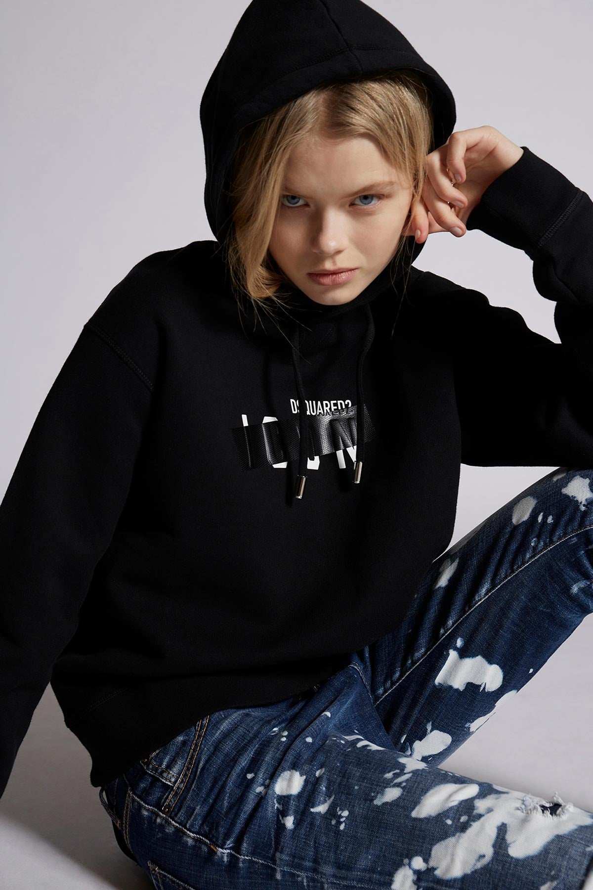 Dsquared Icon Logolu Kapüşonlu Sweatshirt-Libas Trendy Fashion Store