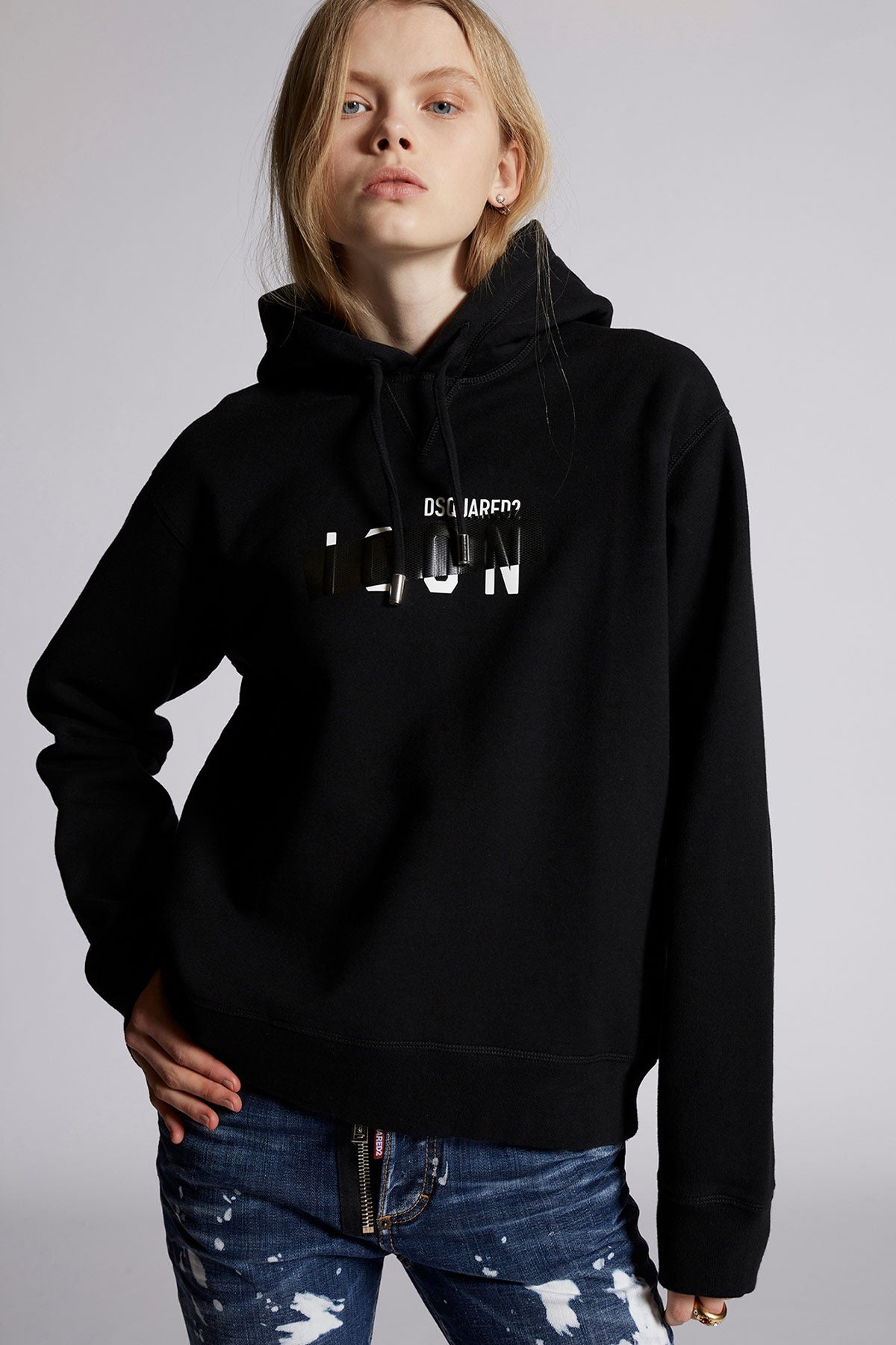 Dsquared Icon Logolu Kapüşonlu Sweatshirt-Libas Trendy Fashion Store
