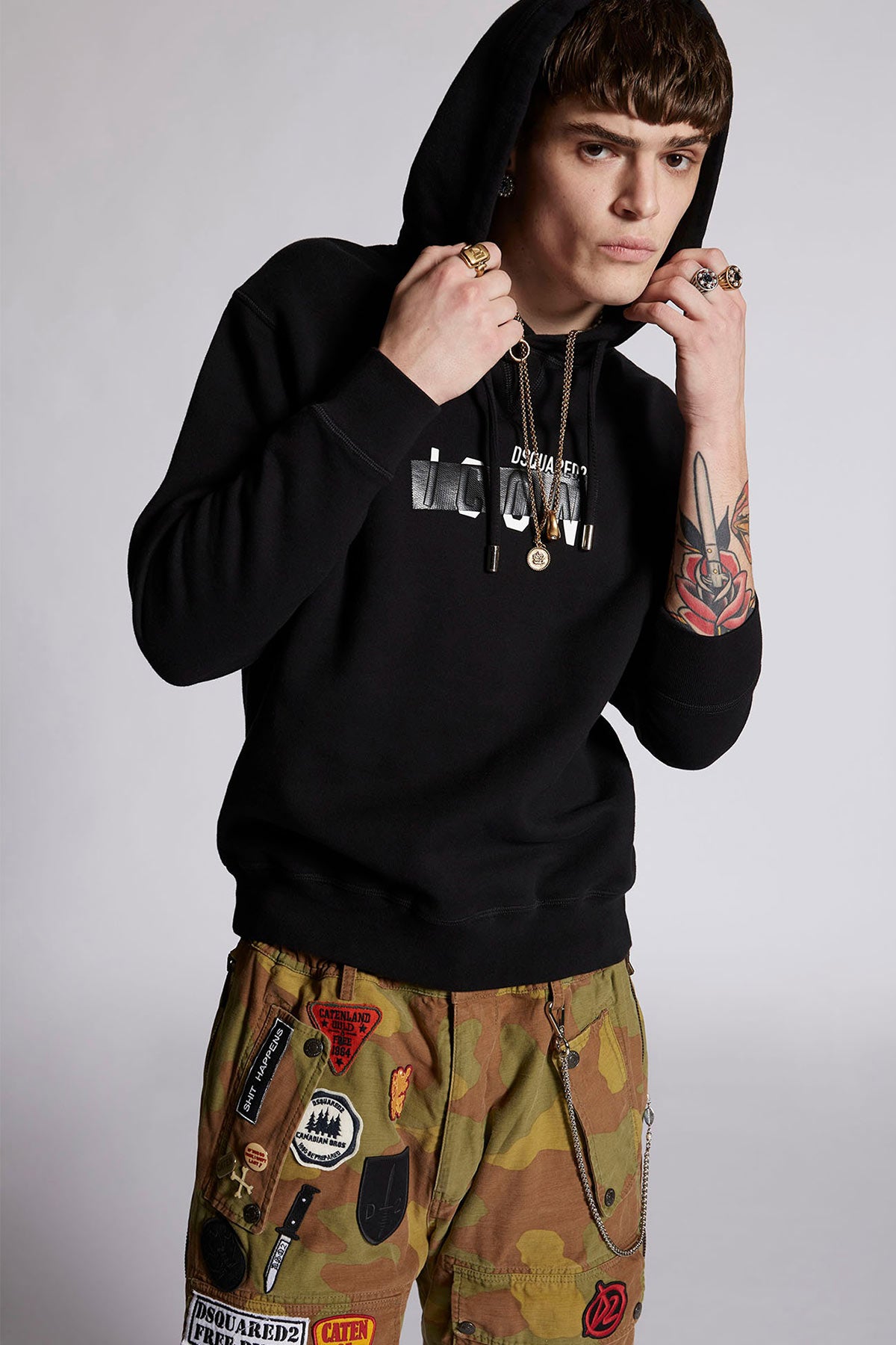 Dsquared Icon Logolu Kapüşonlu Sweatshirt-Libas Trendy Fashion Store