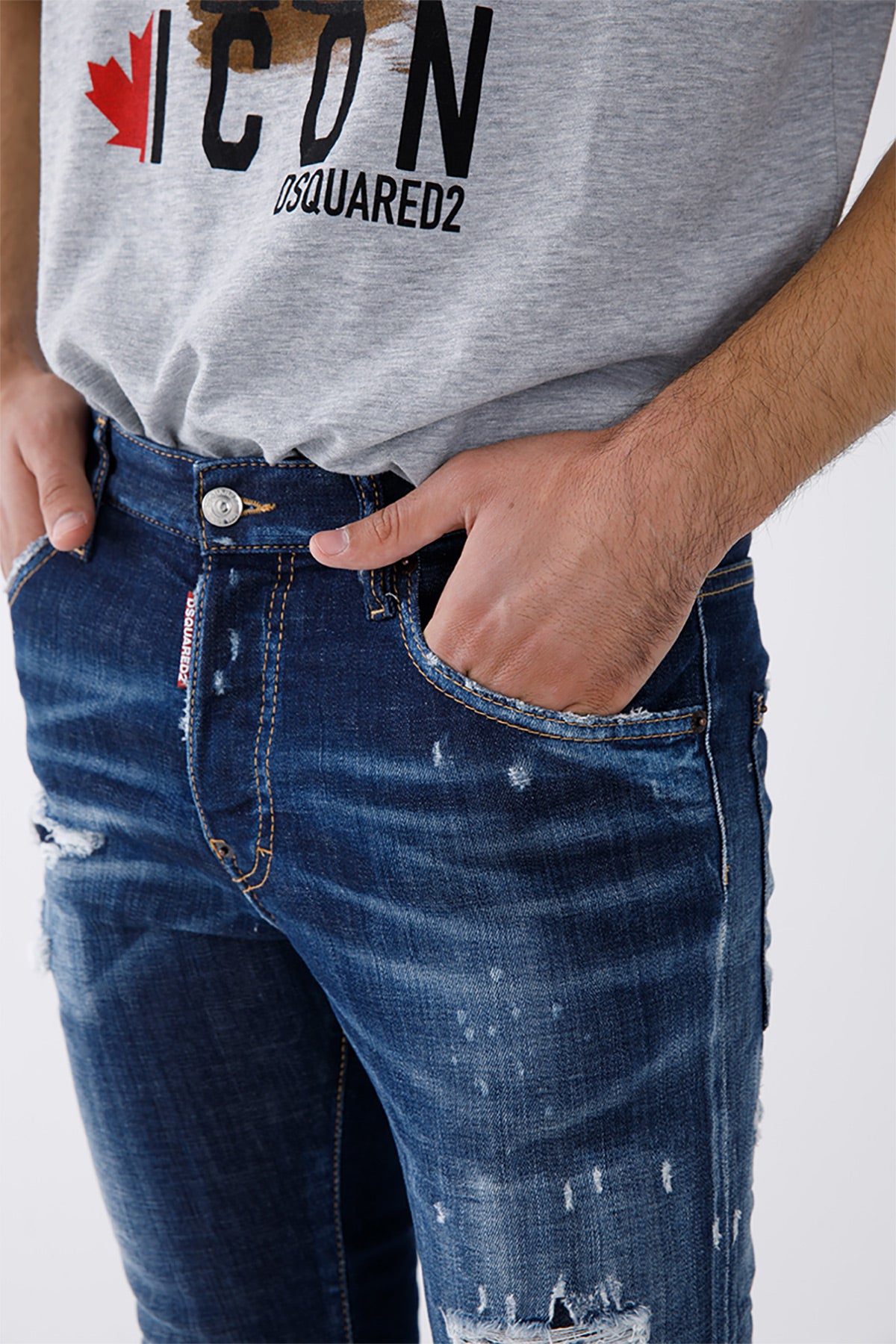 Dsquared Skater Yırtık Detaylı Streç Jeans-Libas Trendy Fashion Store