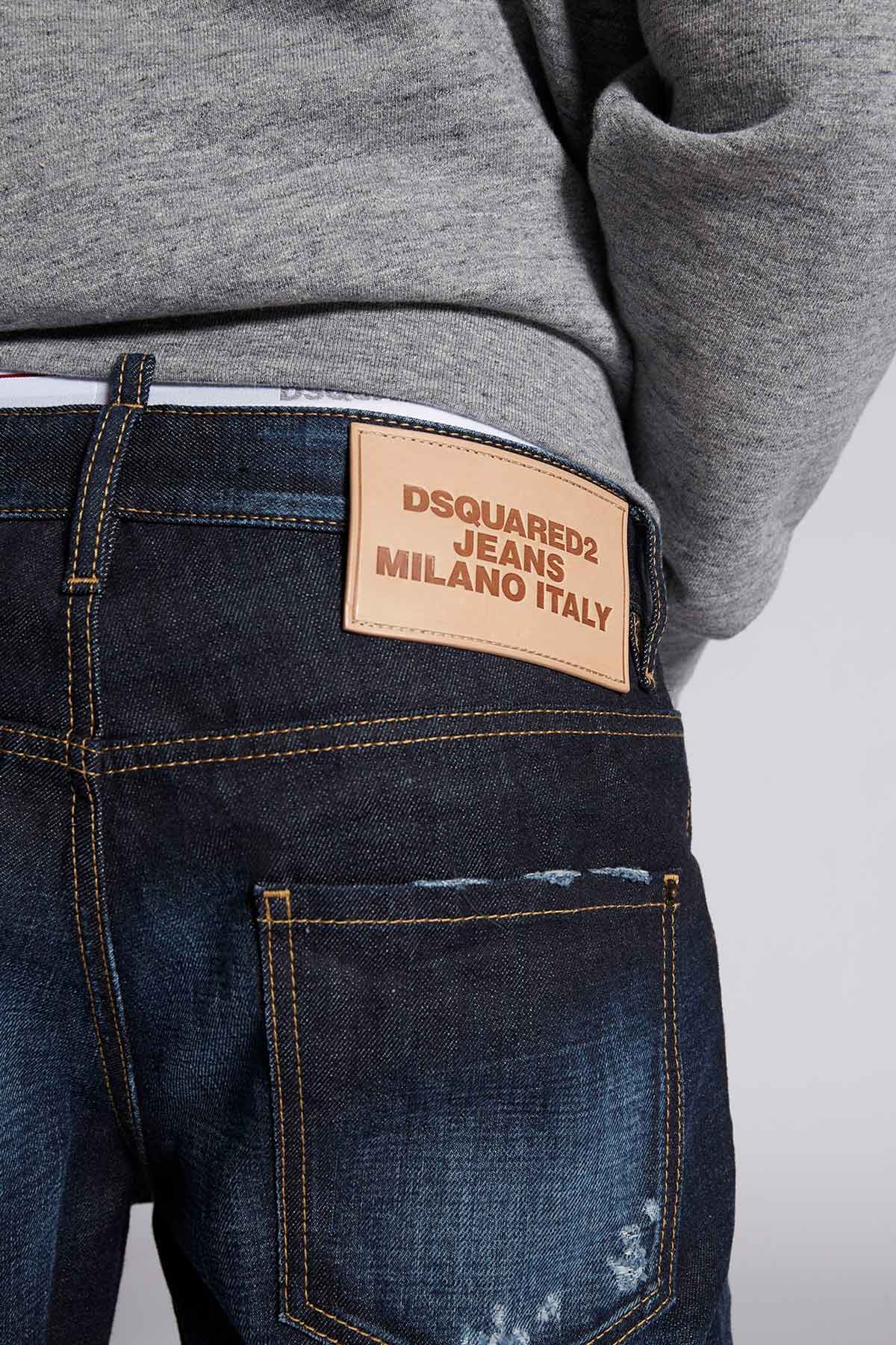 Dsquared Sailor Katlı Kısa Paça Rahat Kesim Jeans-Libas Trendy Fashion Store