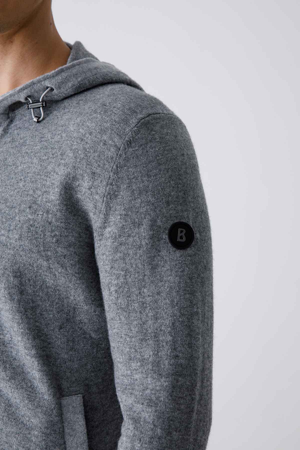 Bogner Farid Fermuarlı Kaşmirli Yün Sweatshirt Ceket-Libas Trendy Fashion Store