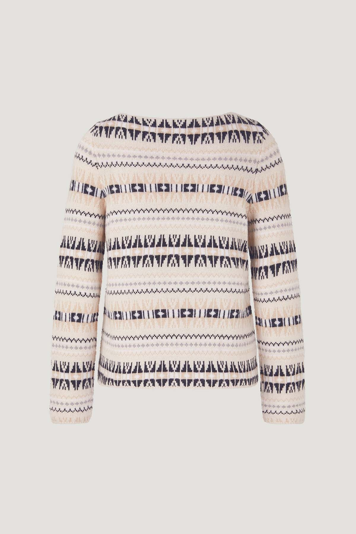 Bogner Norja Kayık Yaka Jakarlı Triko-Libas Trendy Fashion Store