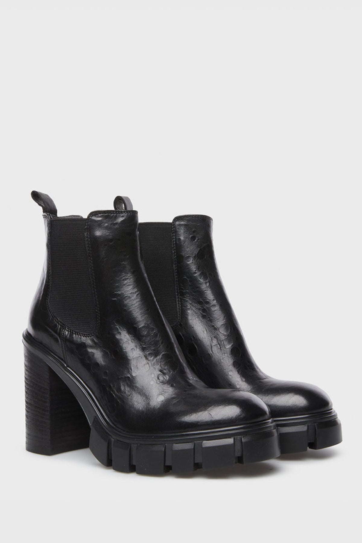 Fruit Kalın Topuklu Baskılı Deri Bot-Libas Trendy Fashion Store