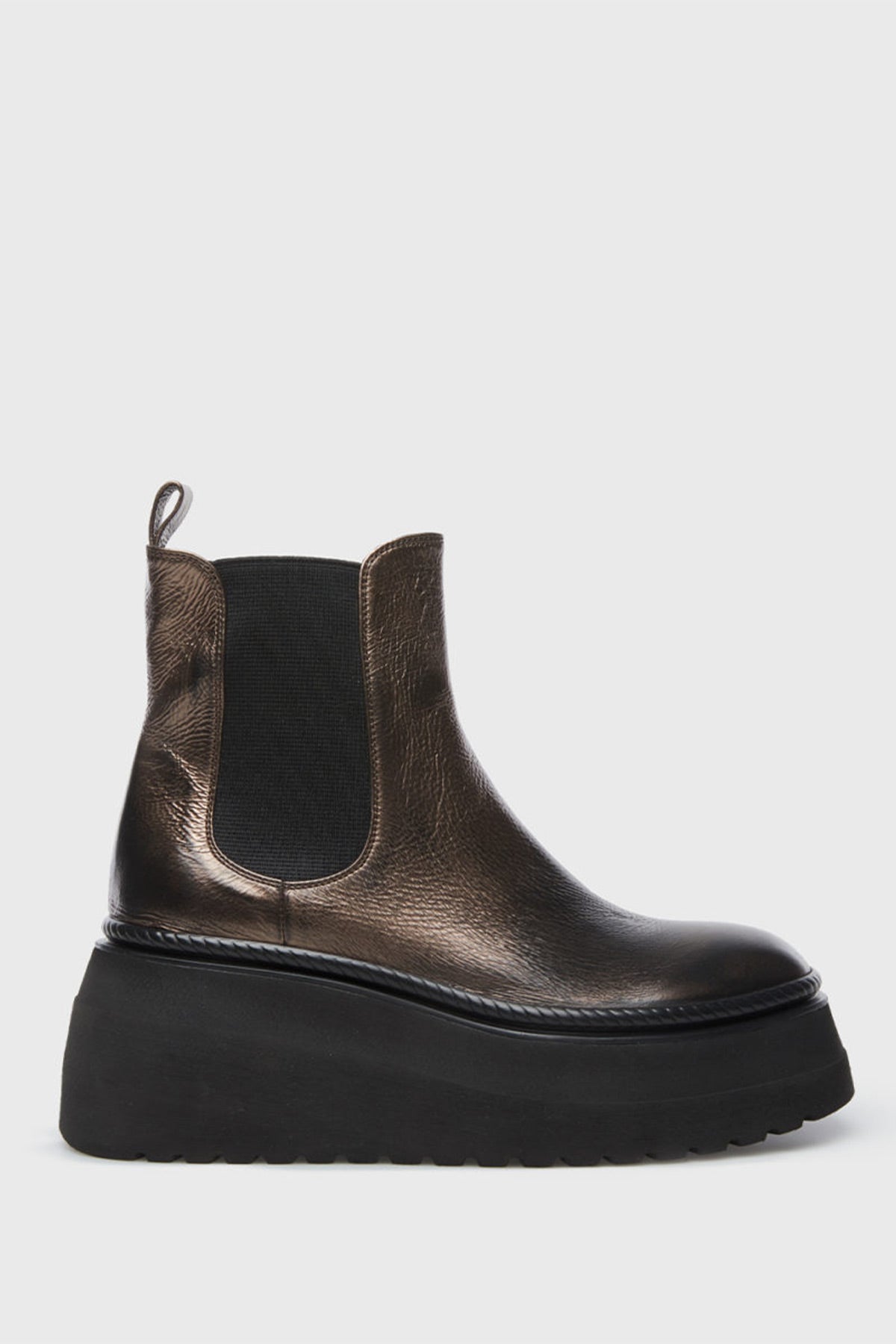 Fruit Spor Platform Tabanlı Parlak Metalik Deri Bot-Libas Trendy Fashion Store