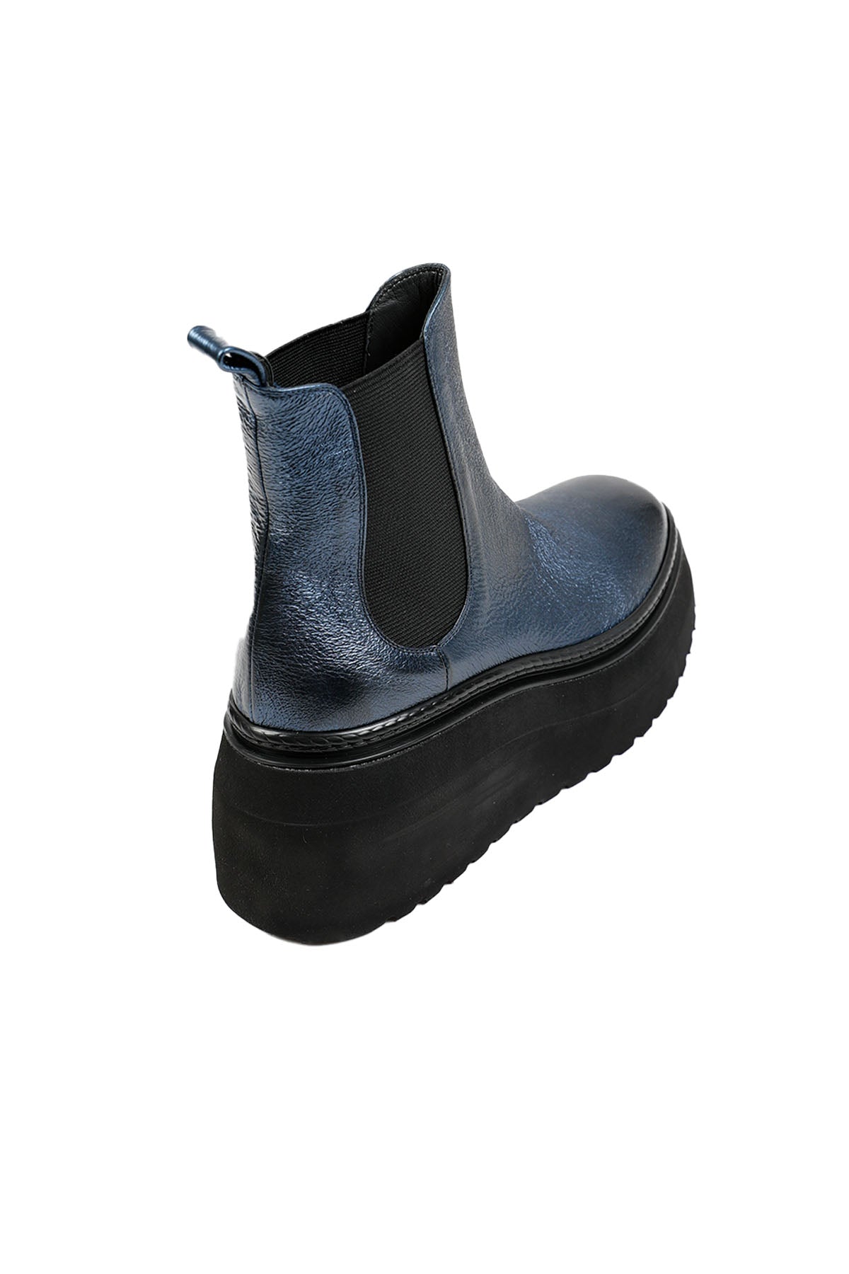 Fruit Spor Platform Tabanlı Parlak Metalik Deri Bot-Libas Trendy Fashion Store