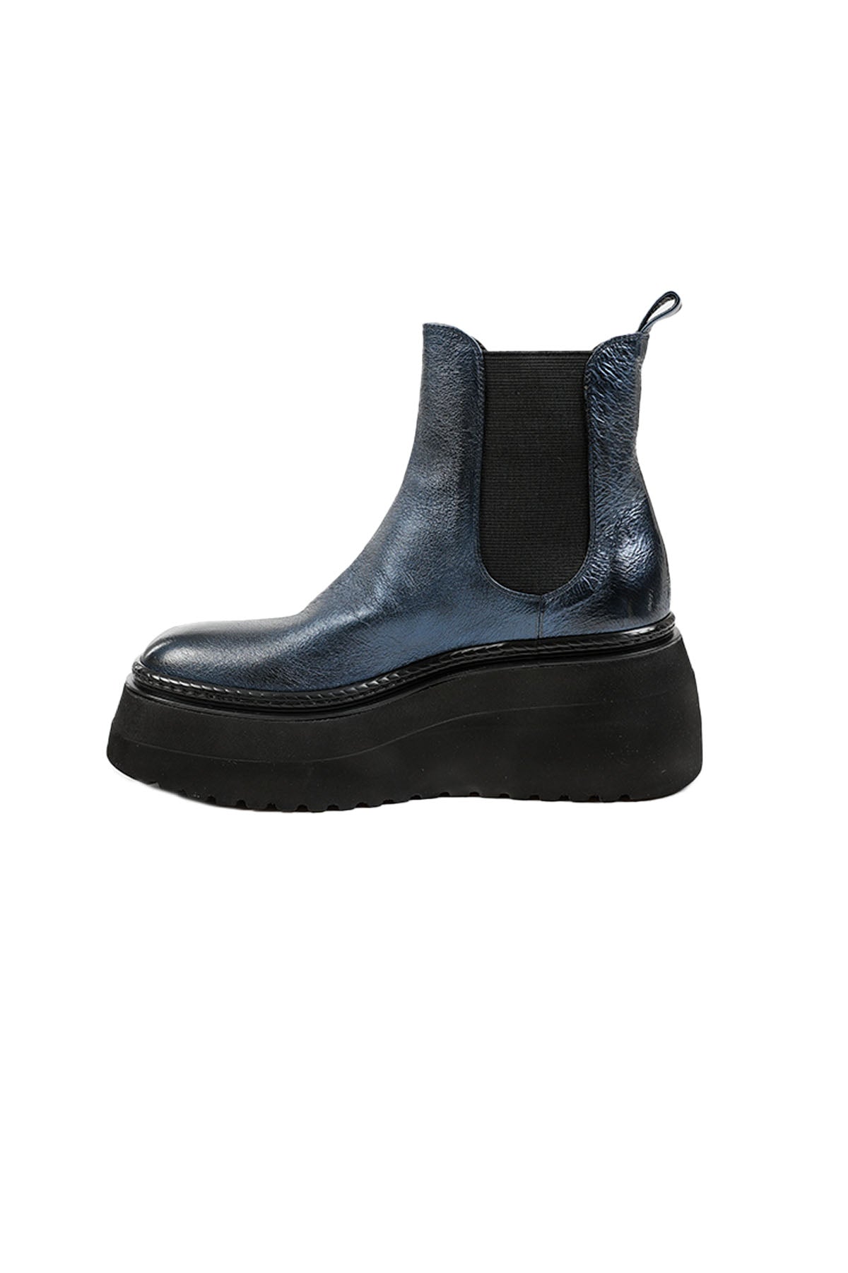 Fruit Spor Platform Tabanlı Parlak Metalik Deri Bot-Libas Trendy Fashion Store