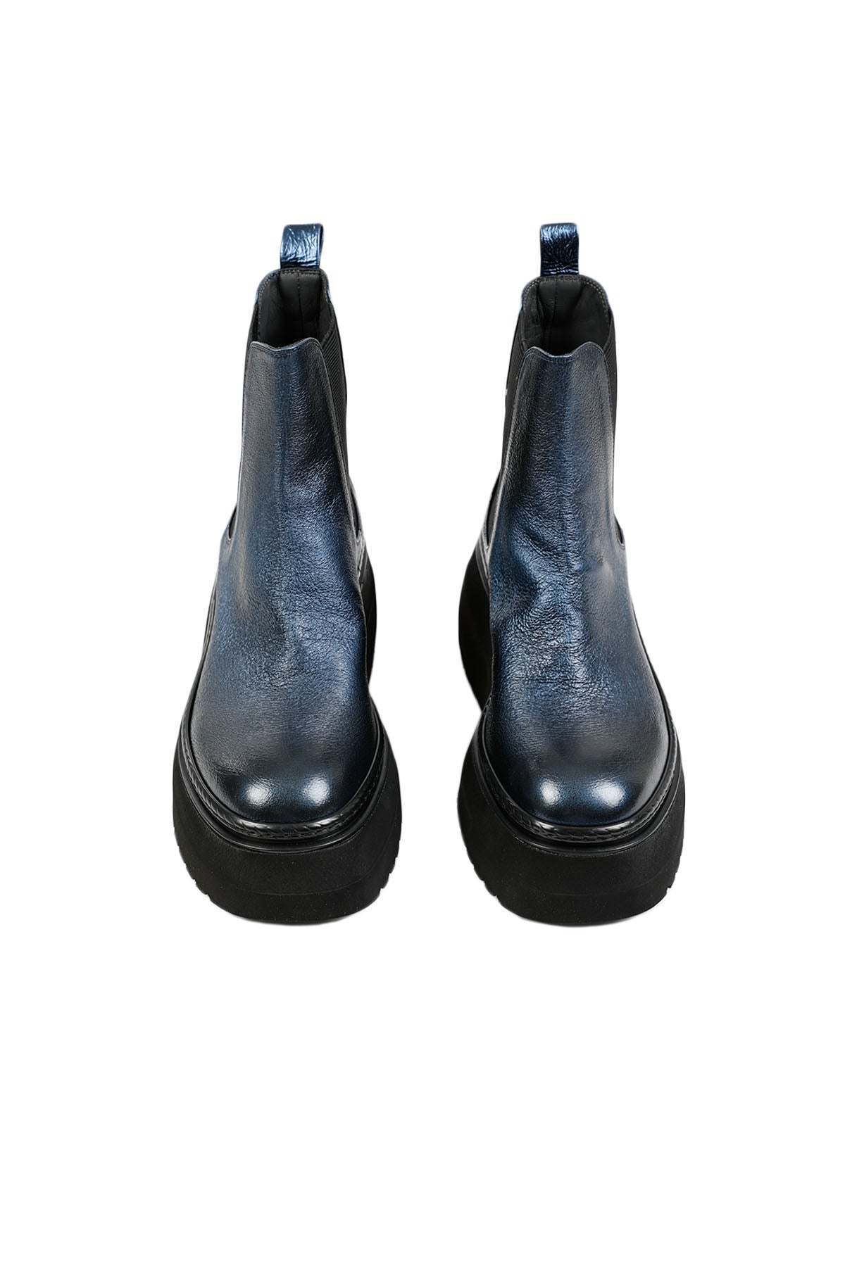 Fruit Spor Platform Tabanlı Parlak Metalik Deri Bot-Libas Trendy Fashion Store