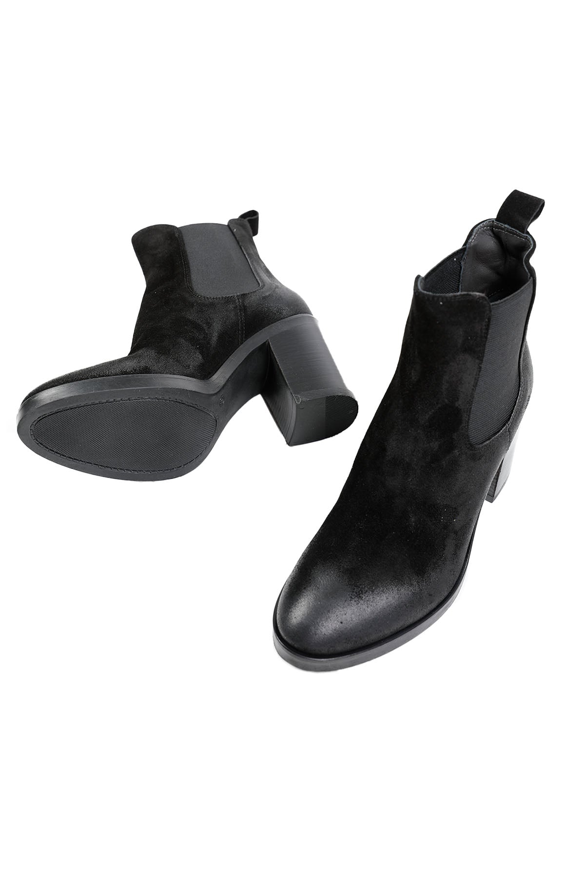 Fruit Kalın Topuklu Lastikli Nubuk Bot-Libas Trendy Fashion Store