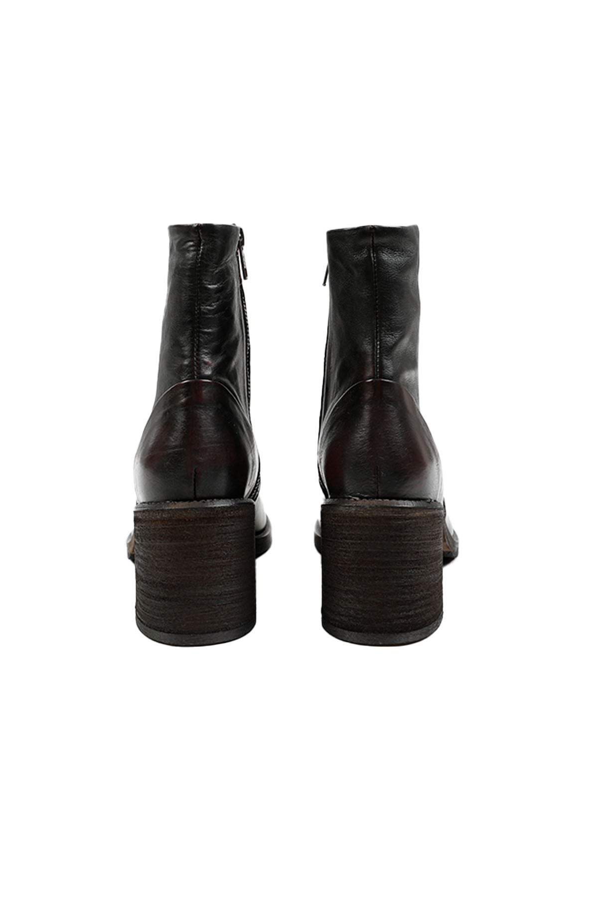 Fruit Kalın Topuklu Fermuarlı Deri Bootie Bot-Libas Trendy Fashion Store