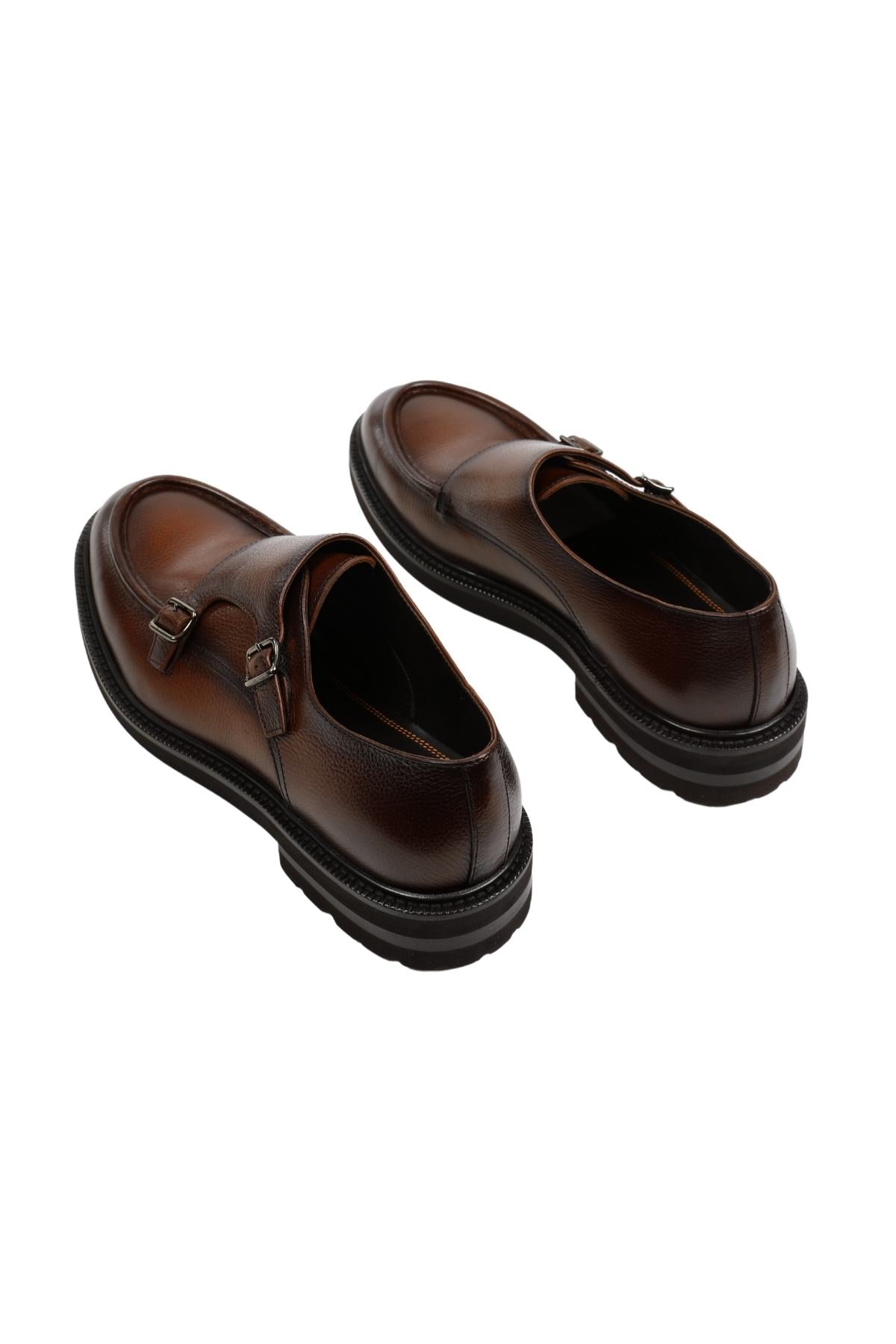 Henderson Vibram Taban Çift Tokalı Deri Loafer Ayakkabı-Libas Trendy Fashion Store