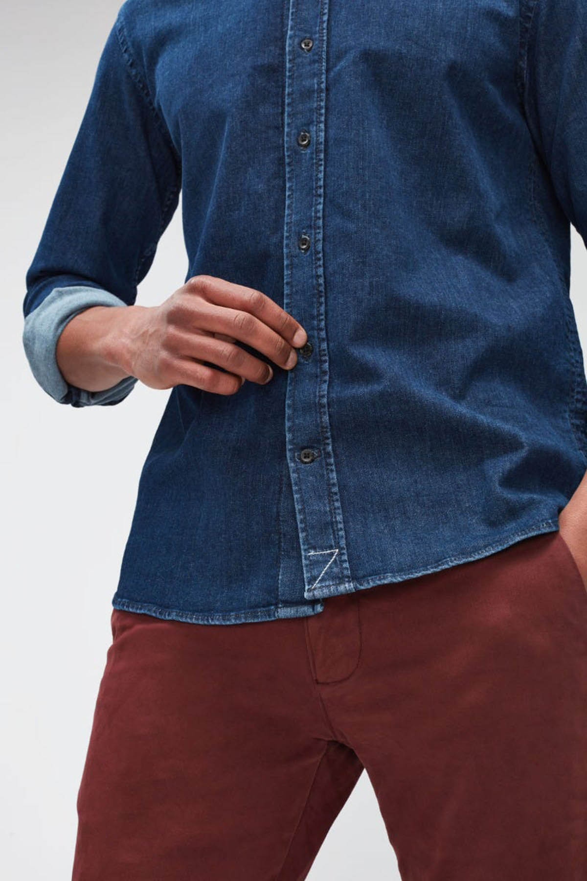 7 For All Mankind Slim Fit Denim Gömlek-Libas Trendy Fashion Store