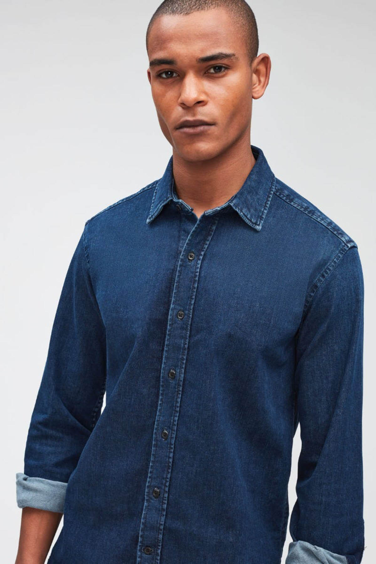 7 For All Mankind Slim Fit Denim Gömlek-Libas Trendy Fashion Store