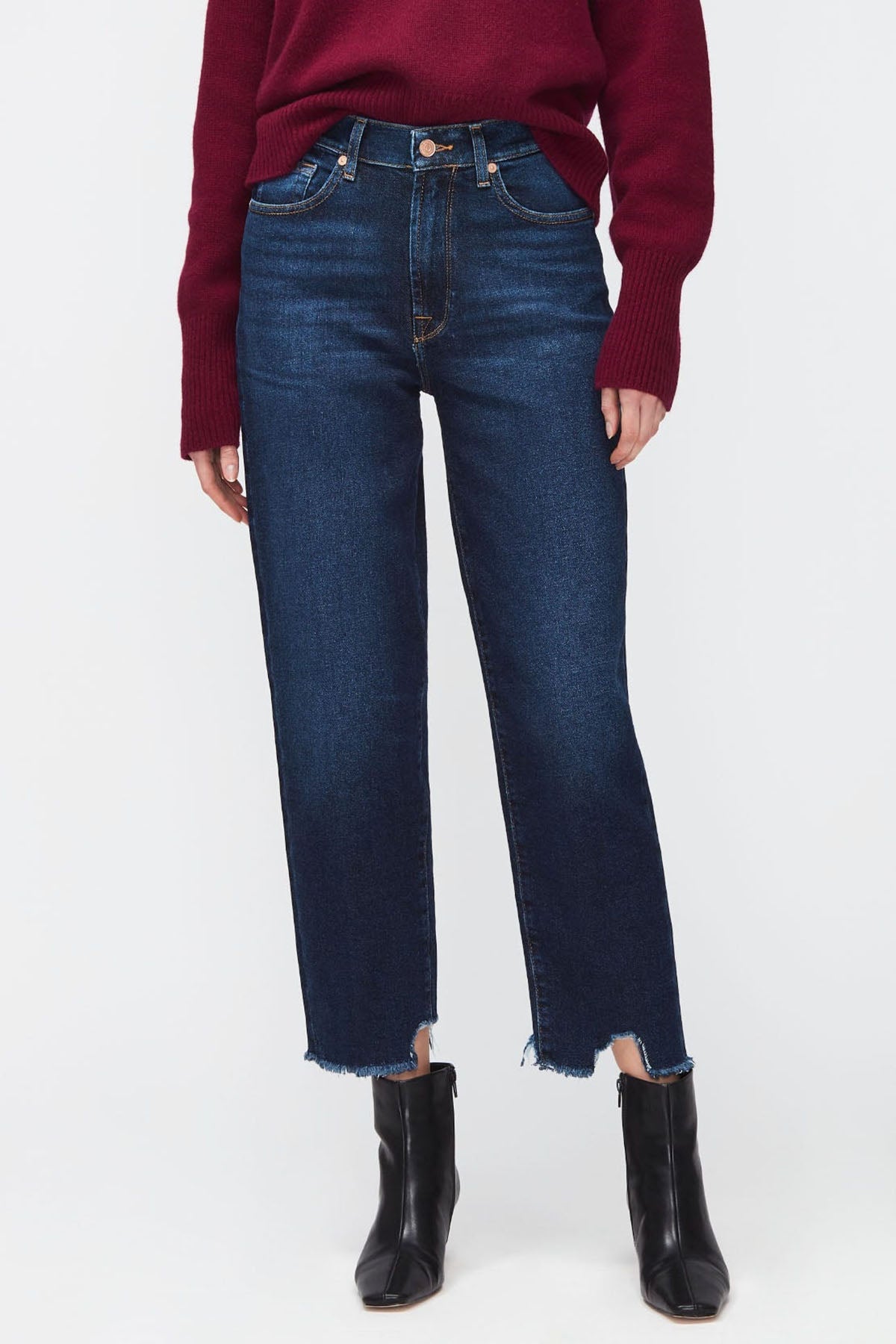 7 For All Mankind Malia Luxe Vintage Yüksek Bel Straight Fit Jeans-Libas Trendy Fashion Store