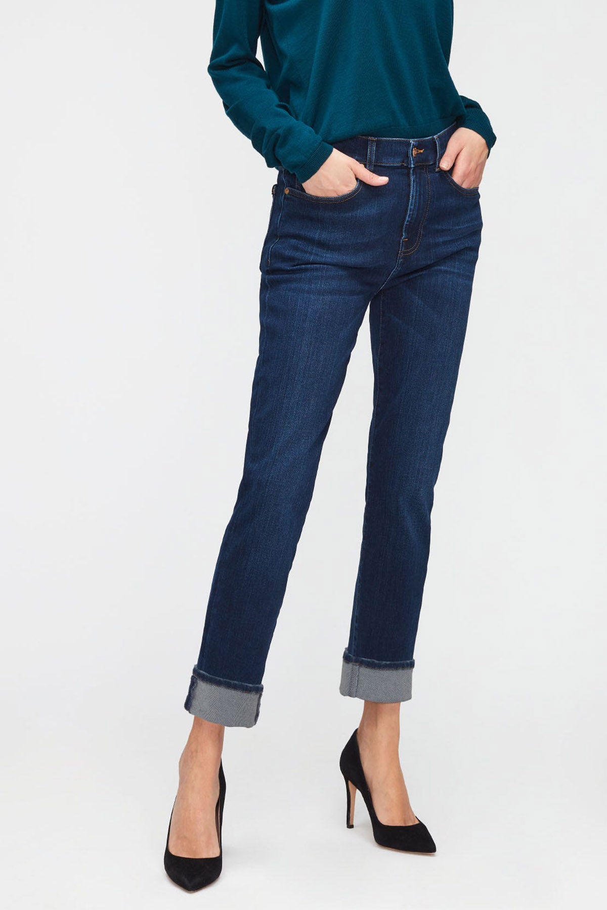 7 For All Mankind Slim Illusion Relaxed Skinny Girlfriend Fit Jeans-Libas Trendy Fashion Store