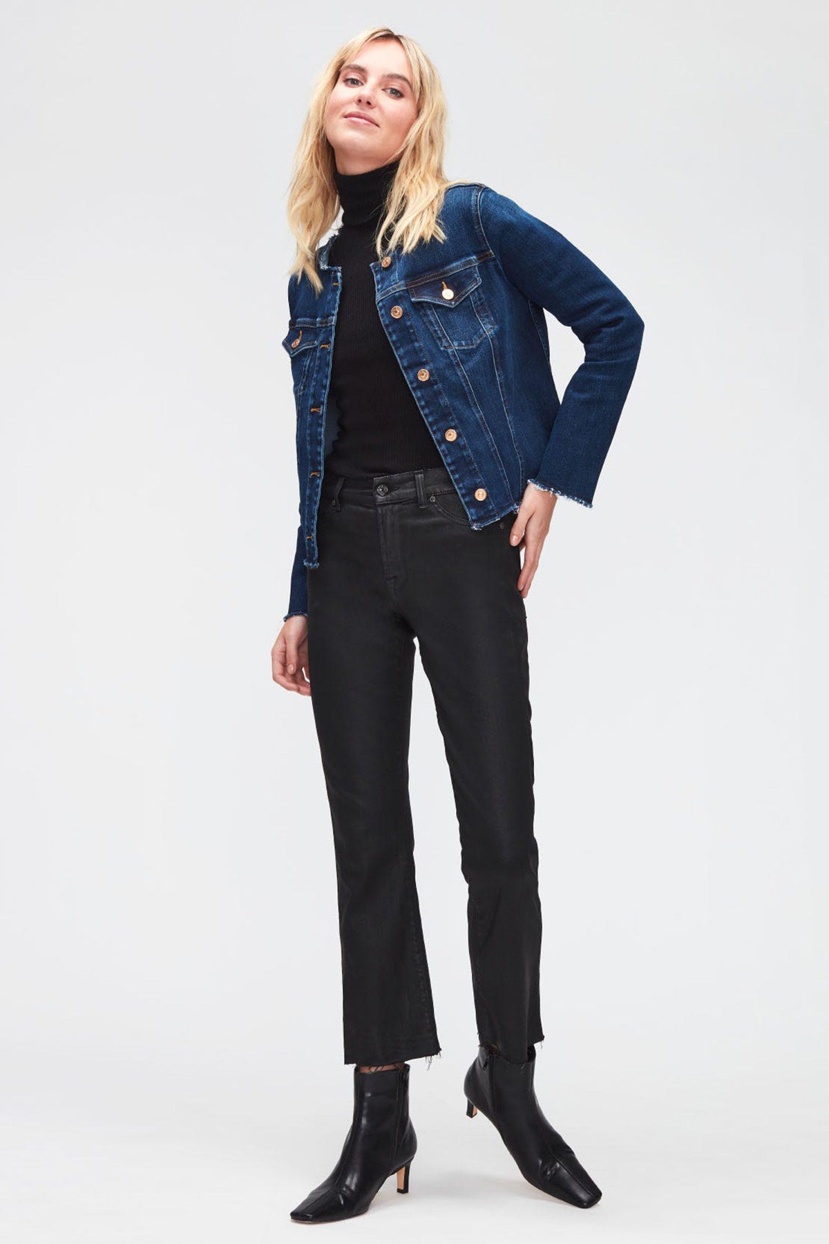 7 For All Mankind Slim Illusuion Streç Denim Ceket-Libas Trendy Fashion Store