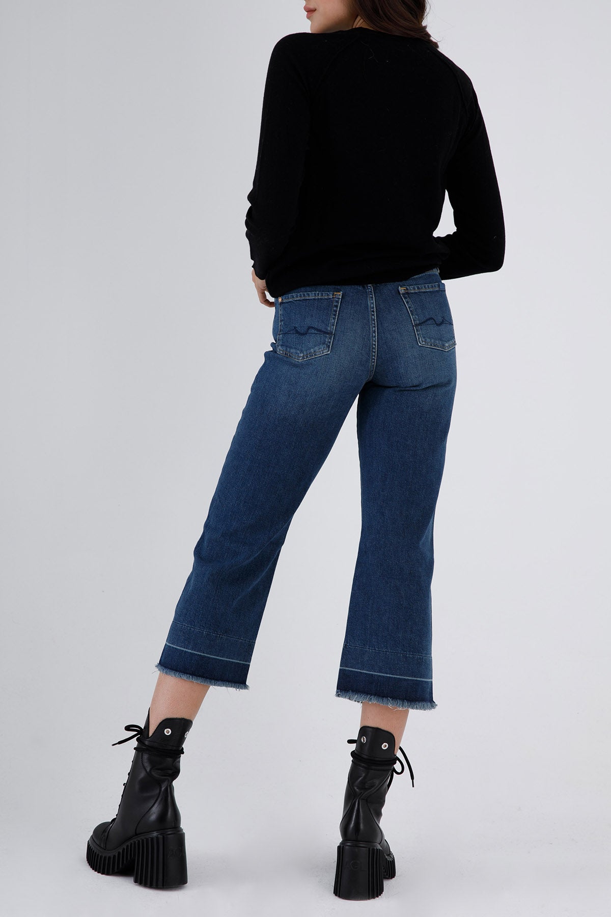 7 For All Mankind Alexa Cropped Streç Jeans-Libas Trendy Fashion Store