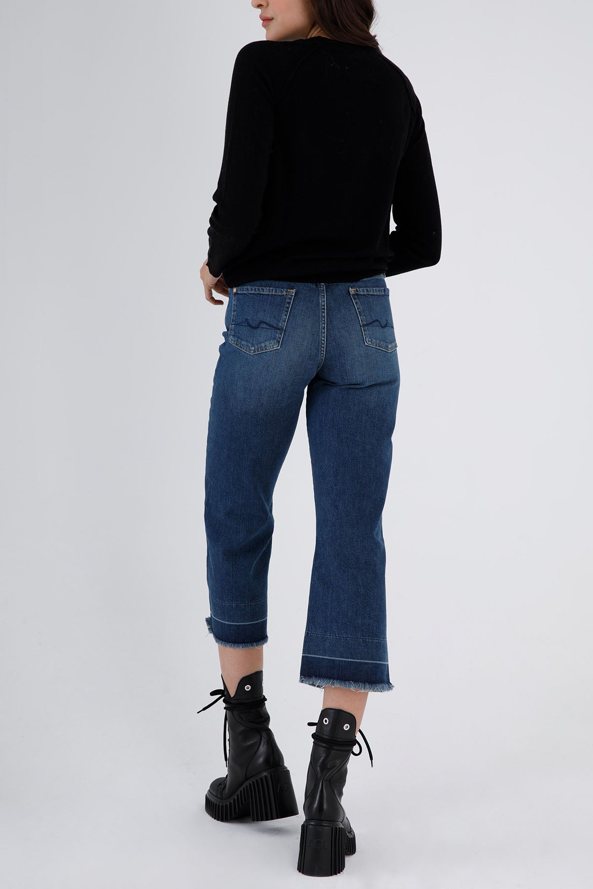 7 For All Mankind Alexa Cropped Streç Jeans-Libas Trendy Fashion Store