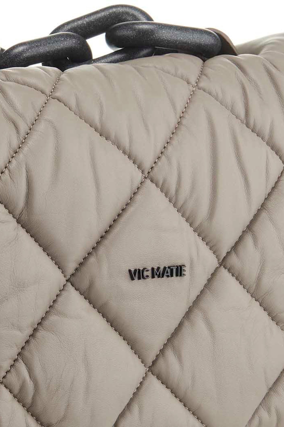 Vic Matie Dolgulu Deri Kapitone Çanta-Libas Trendy Fashion Store